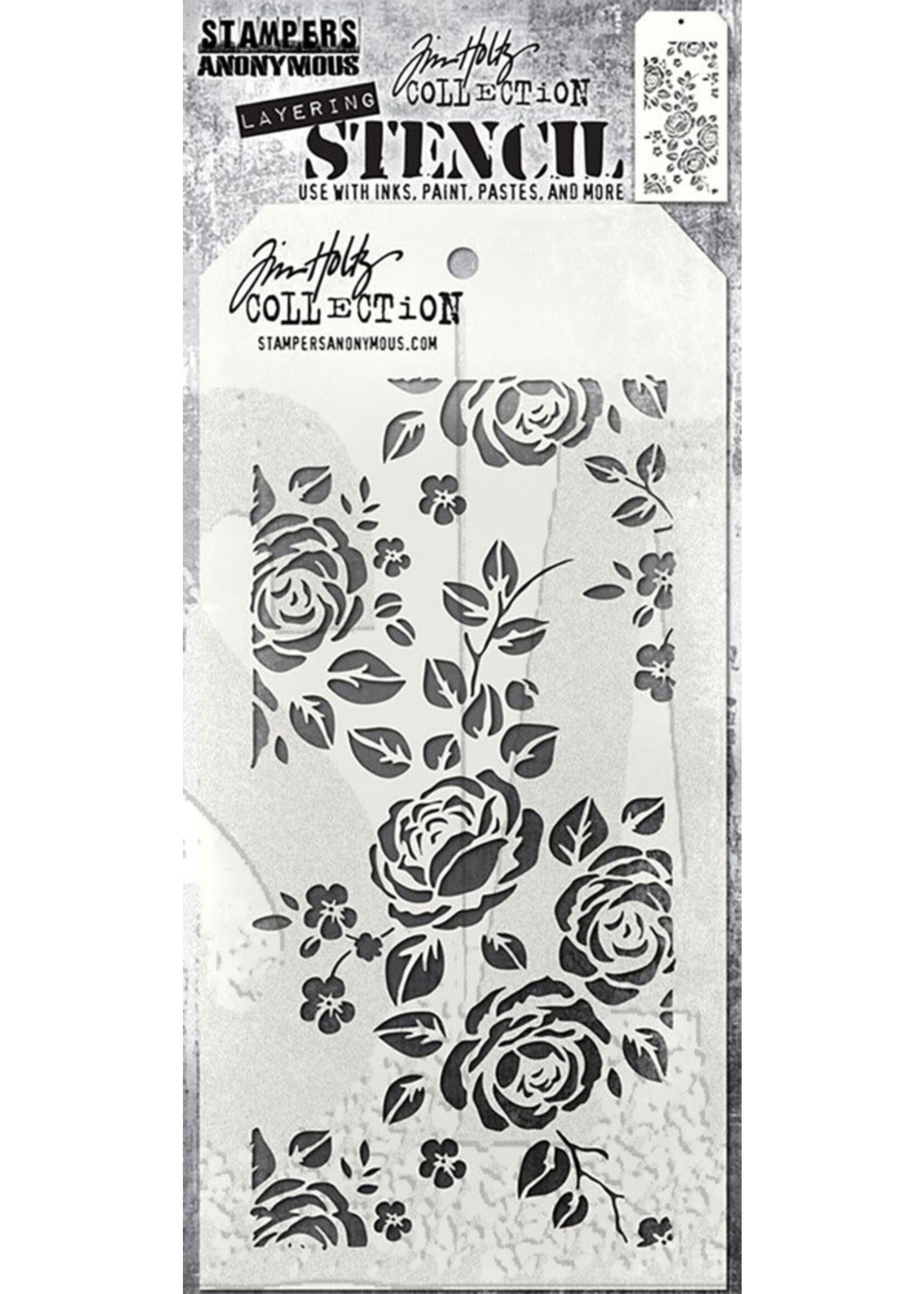 Stampers Anonymous Tim Holtz Layering Stencil, Roses