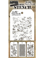 Stampers Anonymous Tim Holtz Layering Mini Stencils, Set 25 (3 piece)