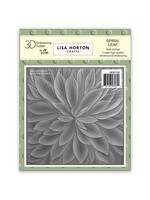 Lisa Horton Crafts LH Embossing Folder/Stencil Bundle, Spiral Leaf