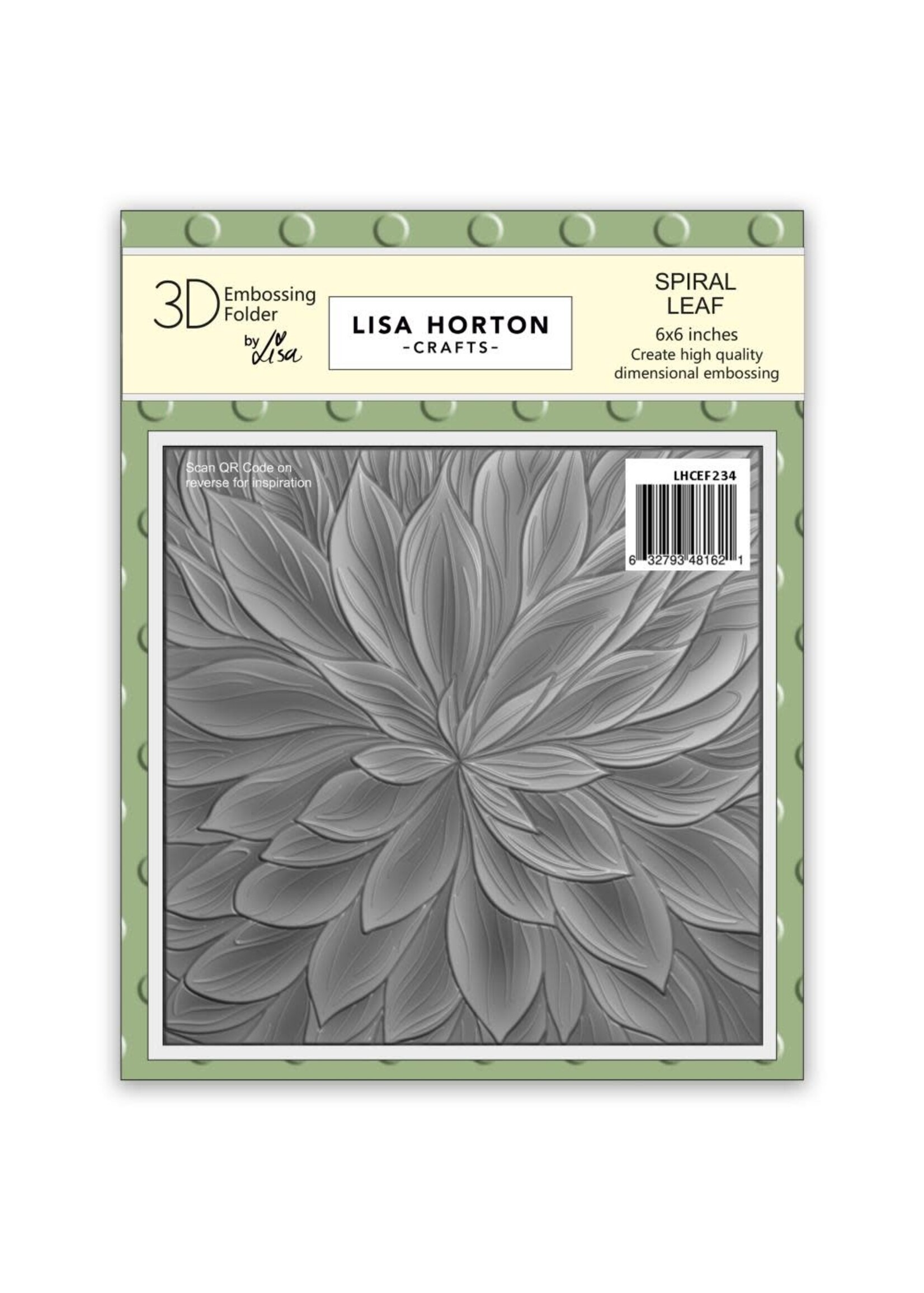 Lisa Horton Crafts LH Embossing Folder/Stencil Bundle, Spiral Leaf