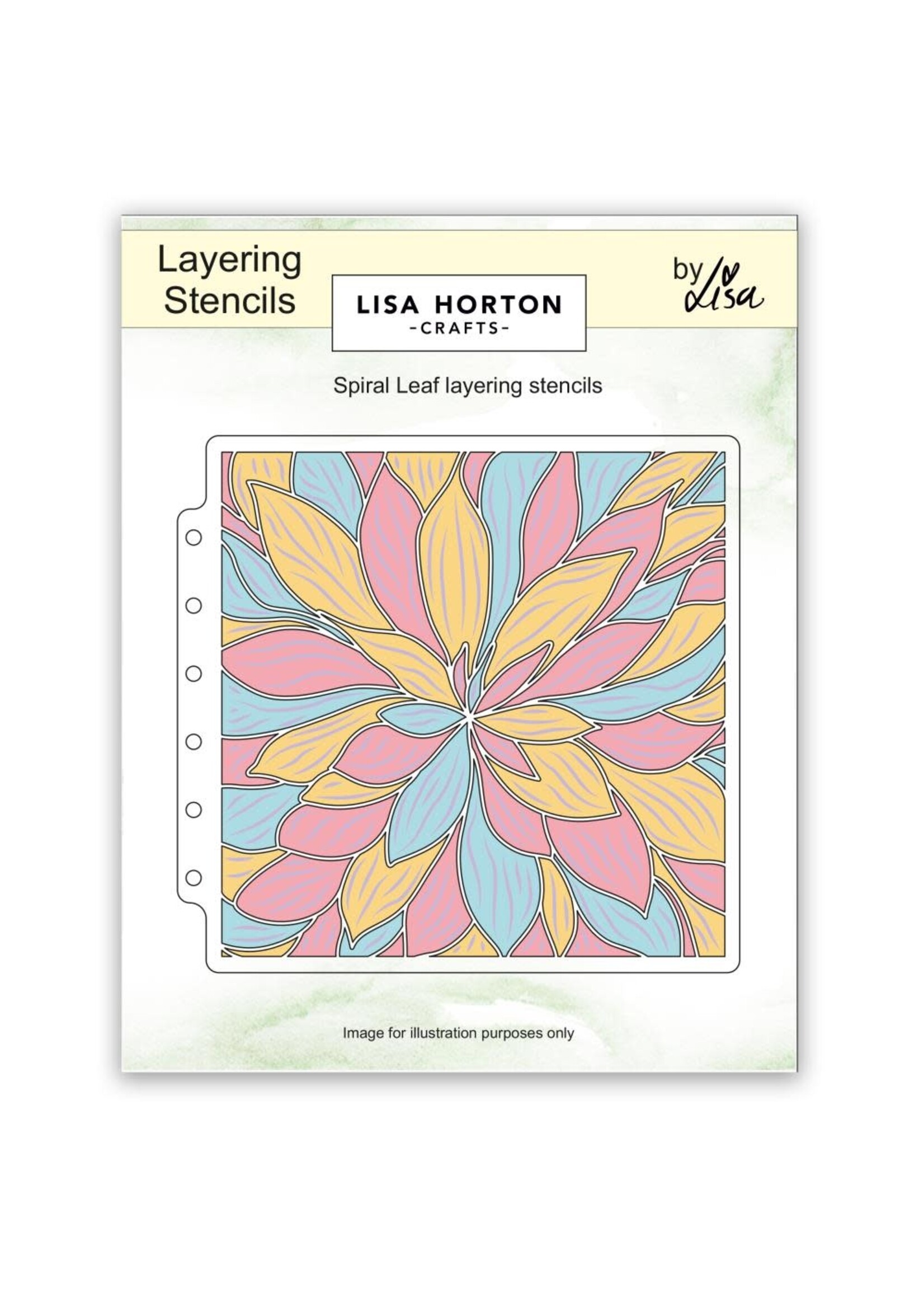 Lisa Horton Crafts LH Embossing Folder/Stencil Bundle, Spiral Leaf