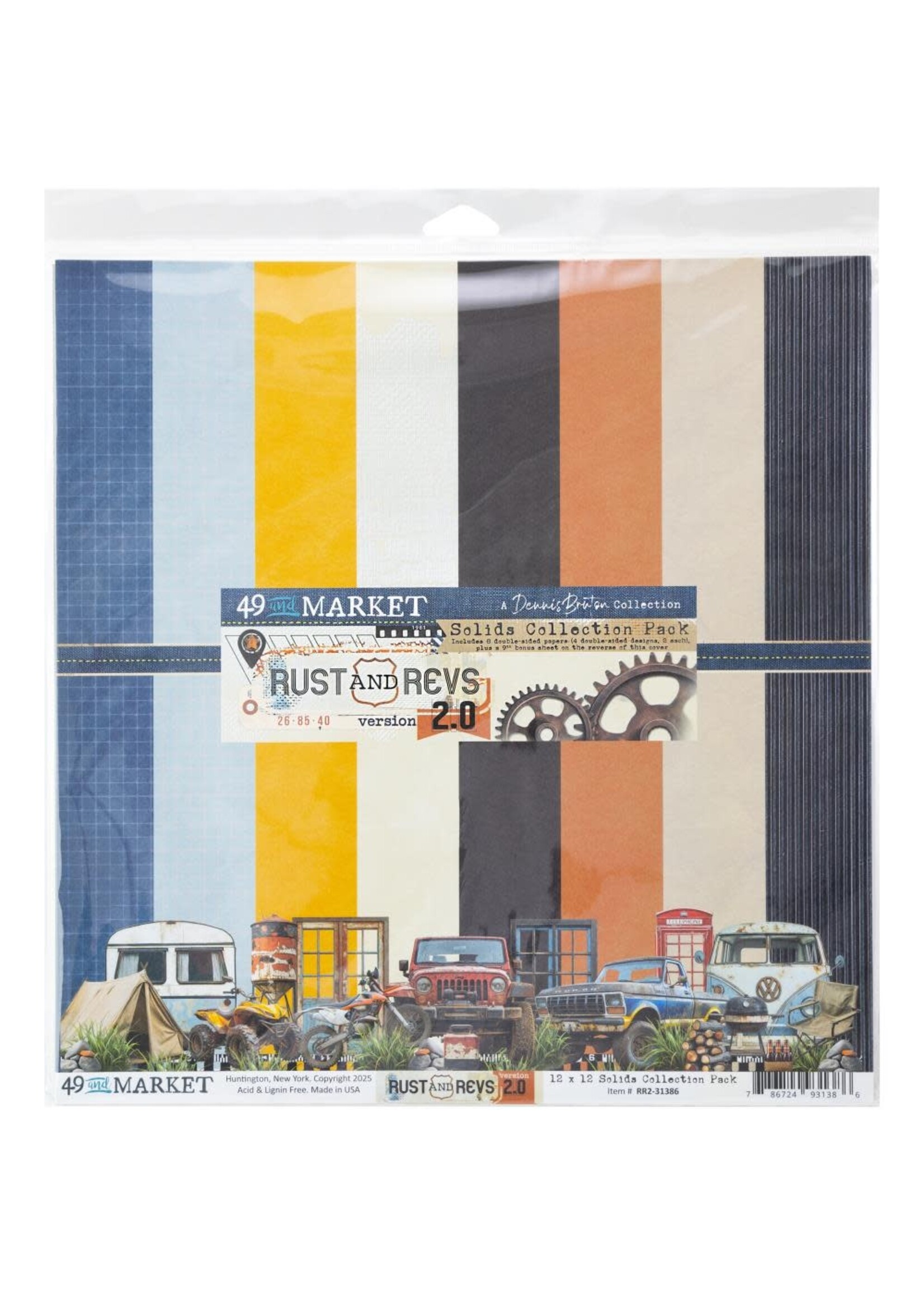 49 & Market 49th and Market 12x12 Solids Collection Pack, Rust and Revs 2.0