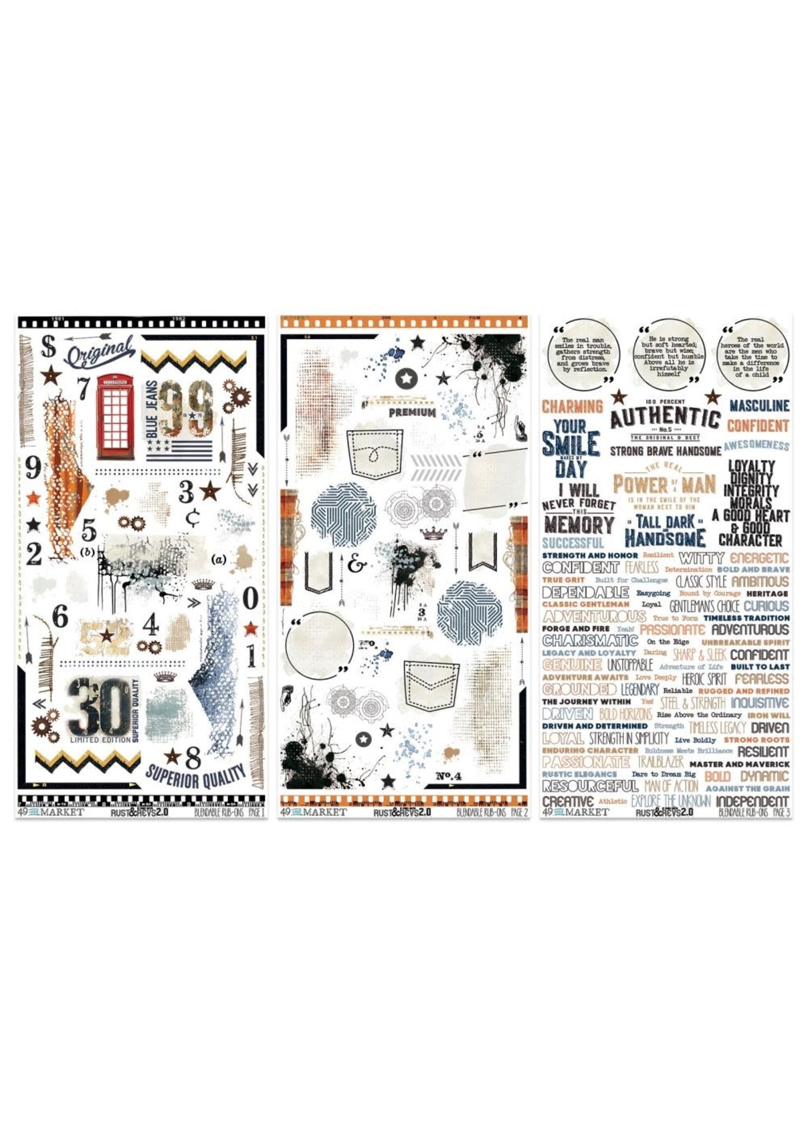 49 & Market Rub-On Transfer, Rust and Revs 2.0