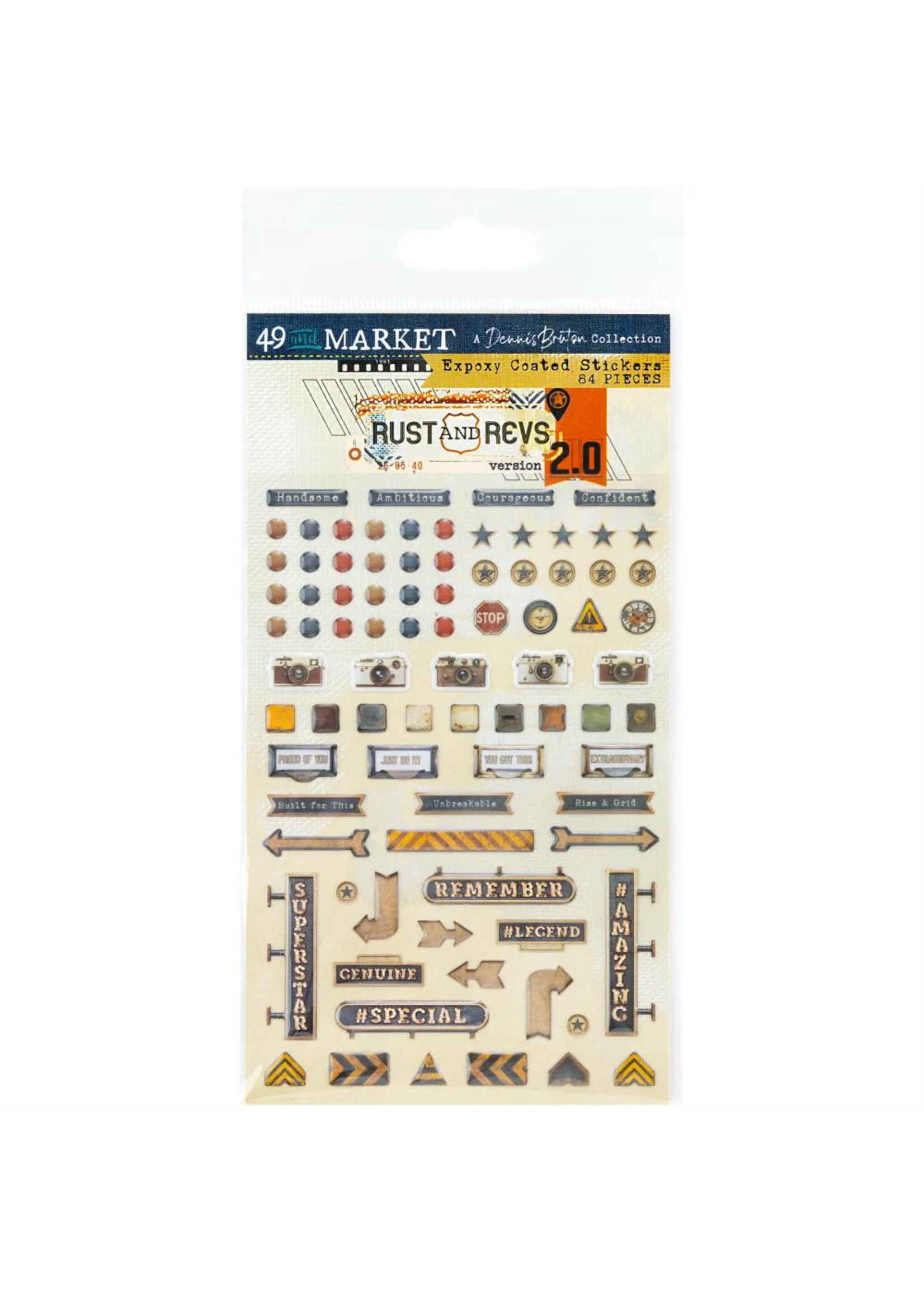 49 & Market 49 and Market Epoxy Coated Stickers, Rust & Revs 2.0