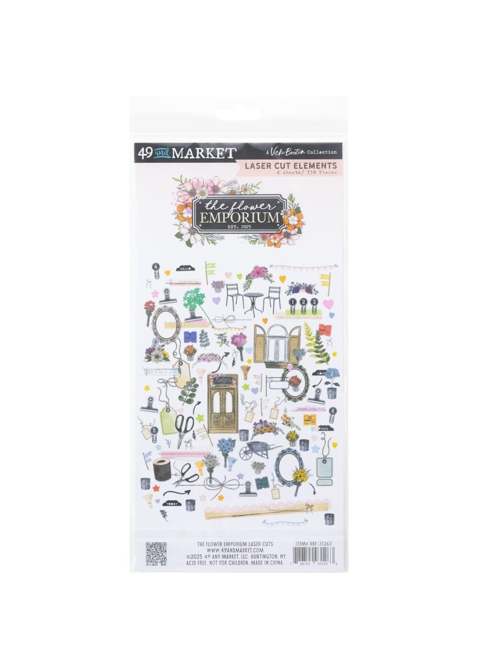 49 & Market Laser Cut Elements, Flower Emporium