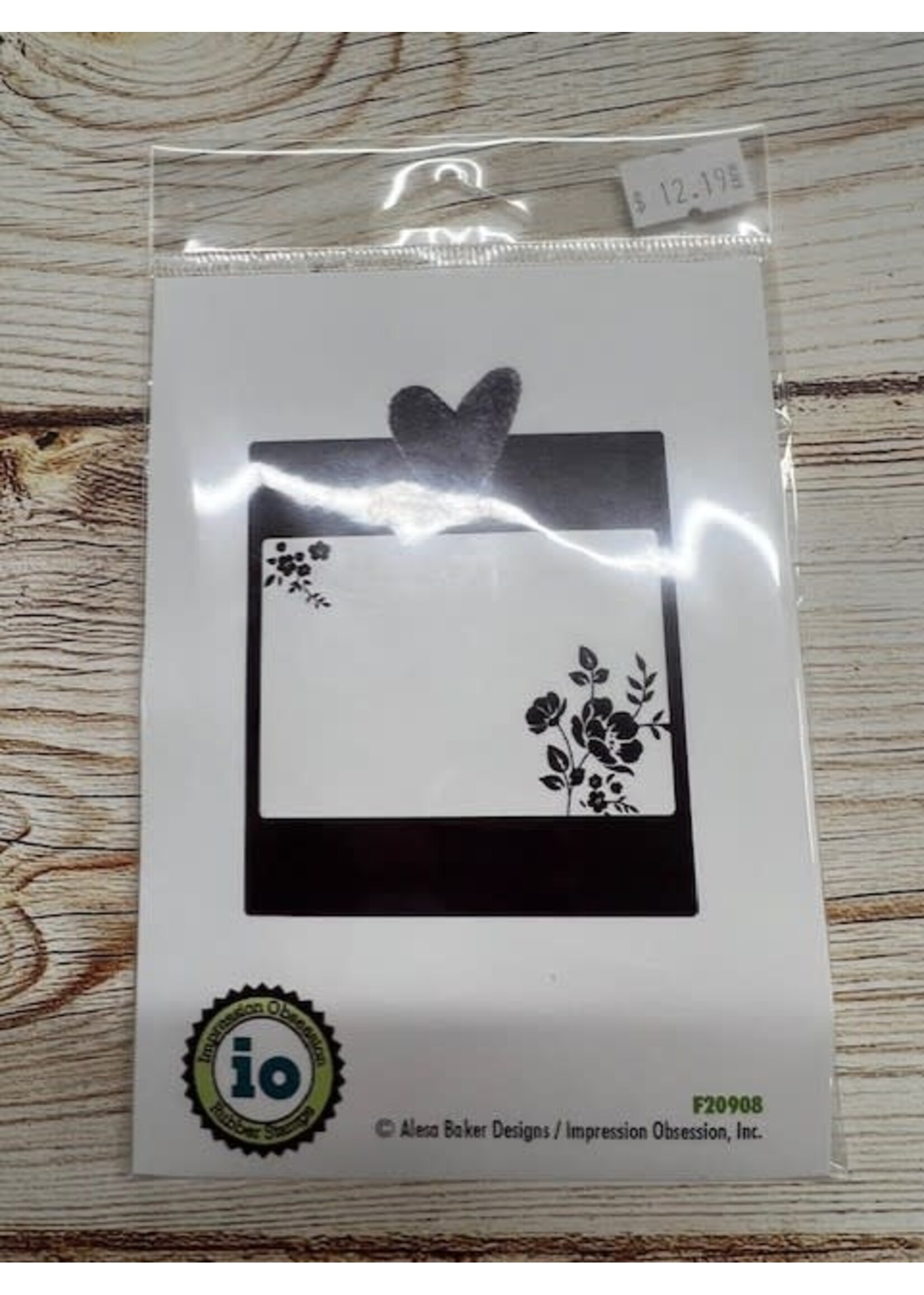 Impression Obsession Cling Stamp, Heart Frame