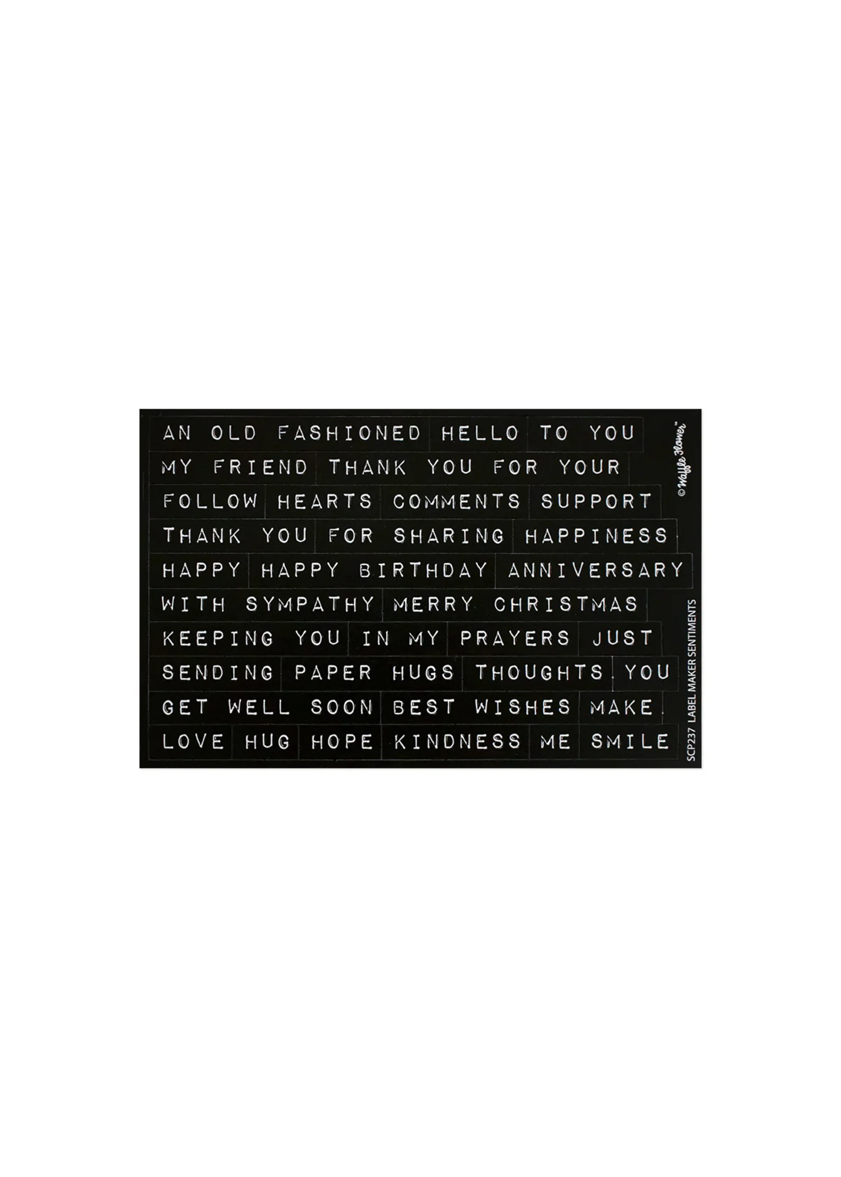 Waffle Flower Waffle Flower Stamp & Die, Label Maker Sentiments