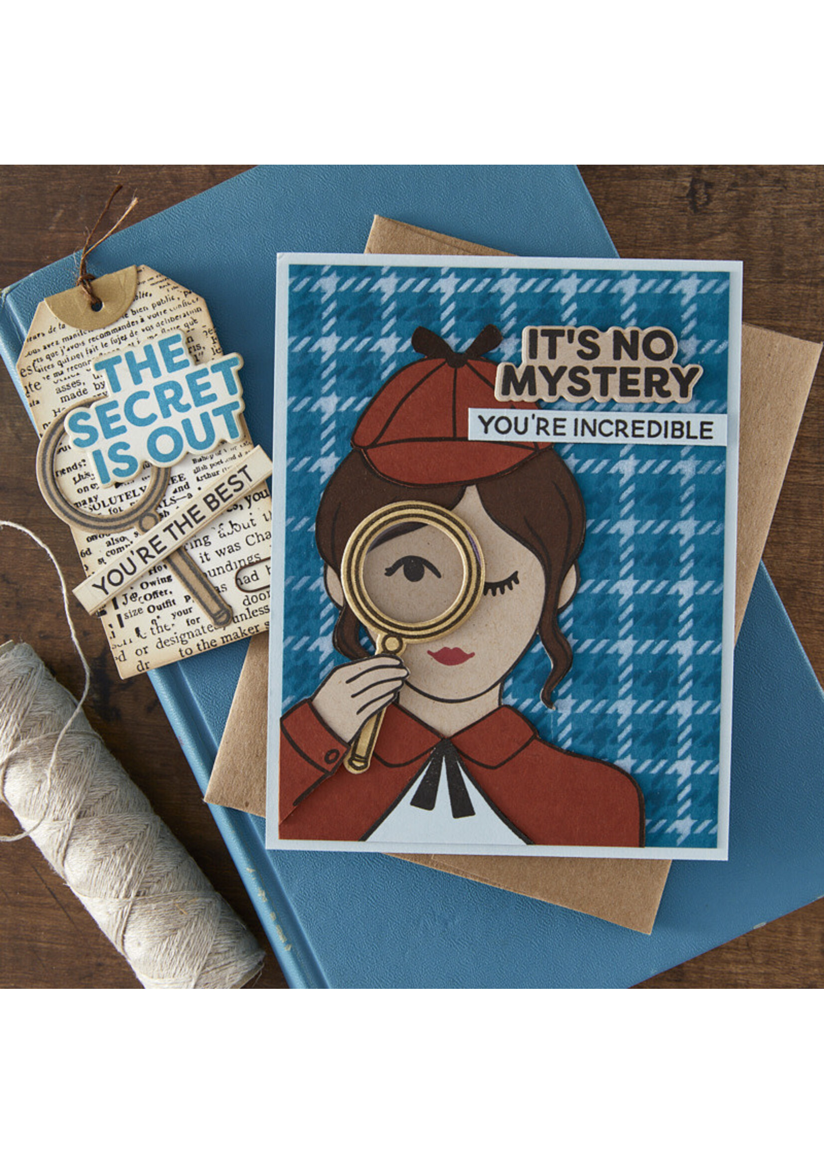 Hero  Arts Stamp and Cut Set, Case Closed - Miss Detective