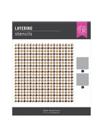 Spellbinders Hero Arts Layering Stencil, Case Closed - Houndstooth