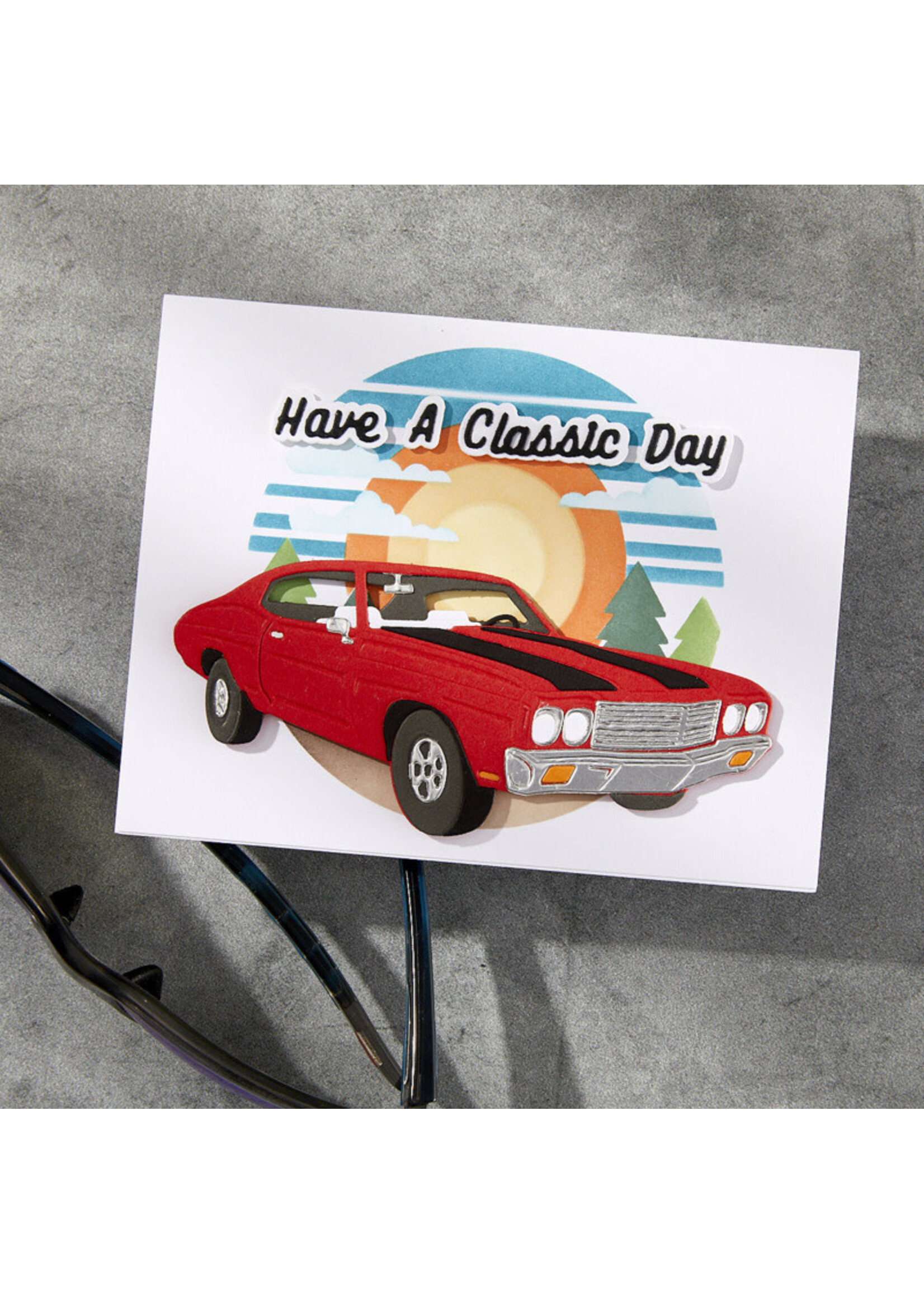 Spellbinders Stencil, Classic Road Legends - Scenic Drive