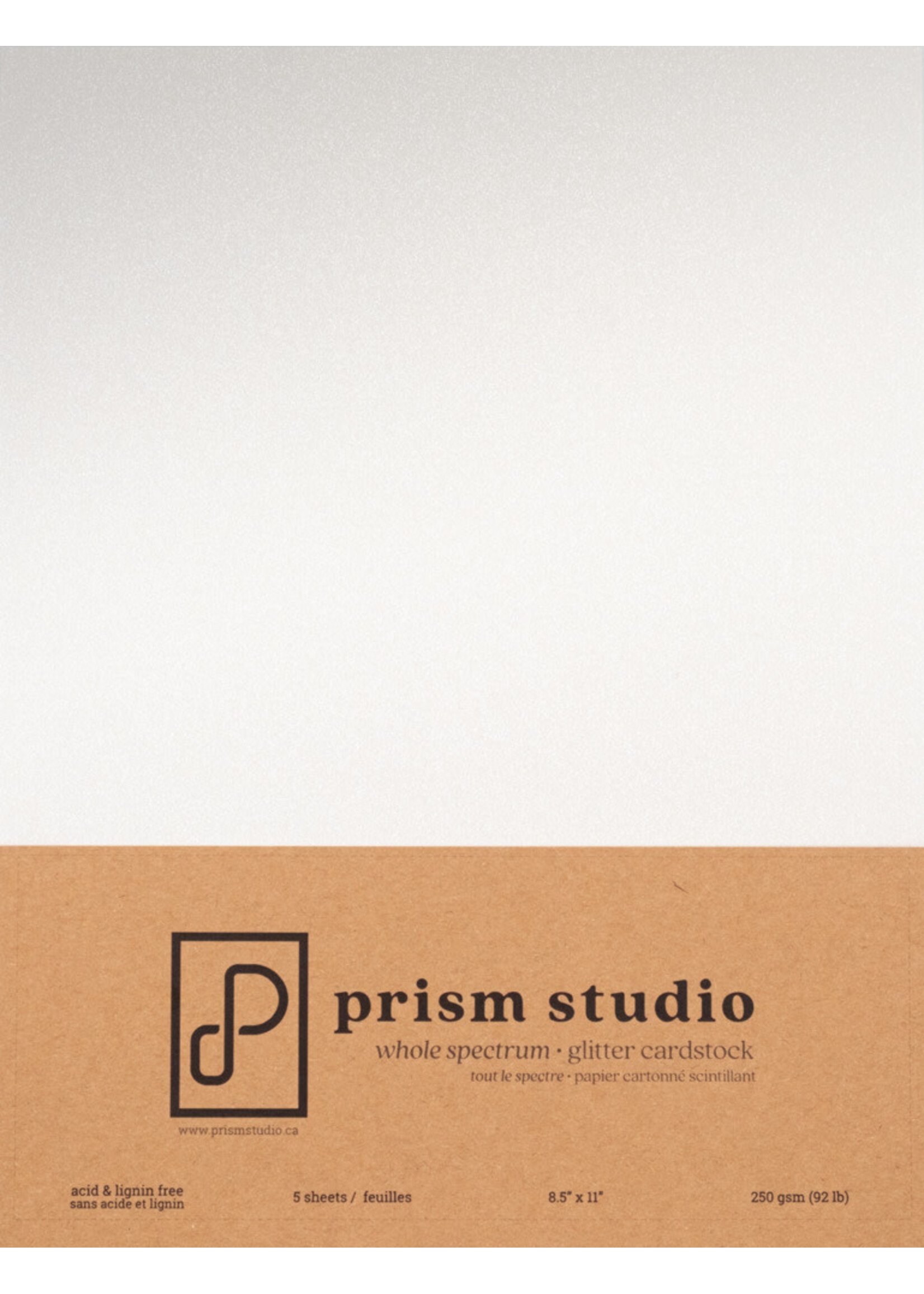 Prism Studio 8.5x11 Glitter Cardstock, Quartz (5 sheets)