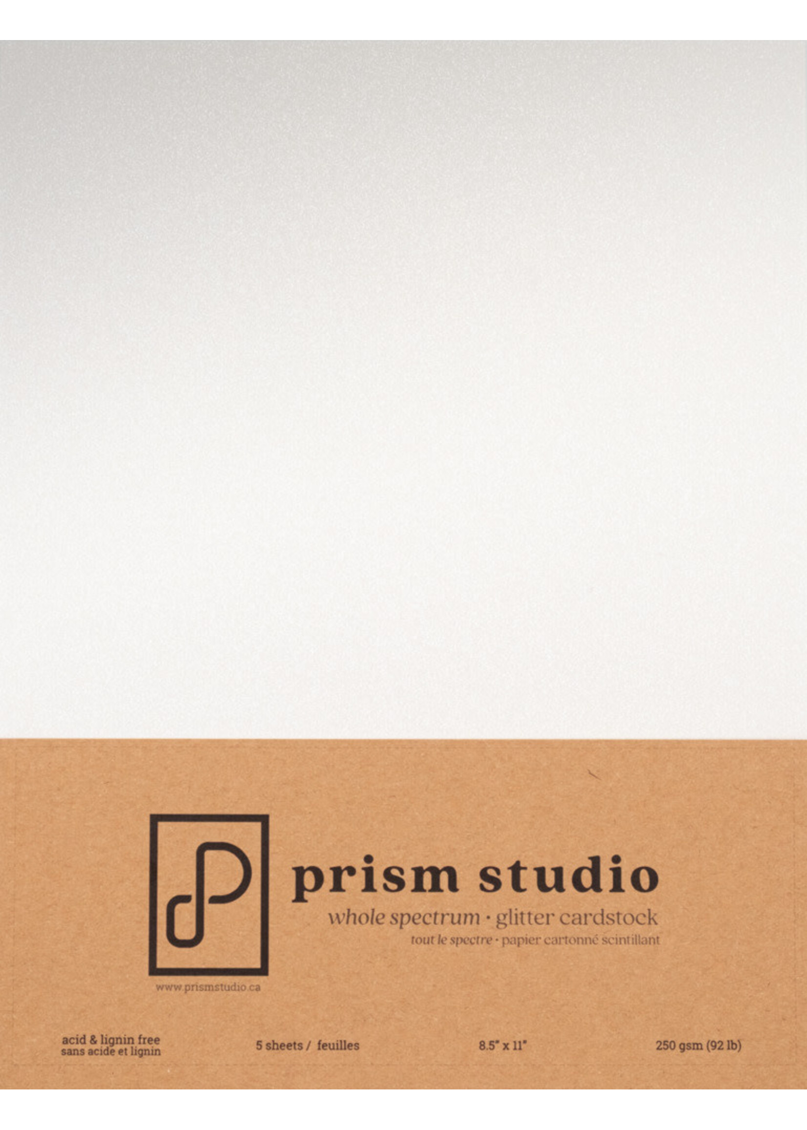 Prism Studio Prism 8.5x11 Glitter Cardstock, Quartz (5 sheets)