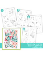 Taylored Expressions Layering Stencil, Perennial Scenes