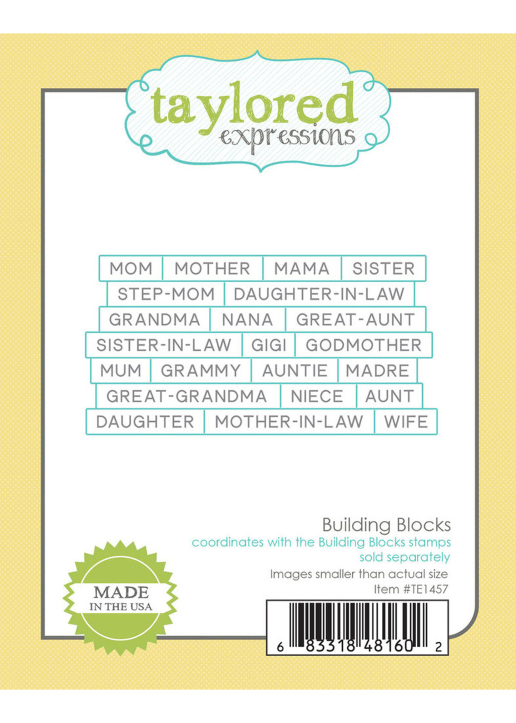 Taylored Expressions Taylored Expressions Die, Building Blocks