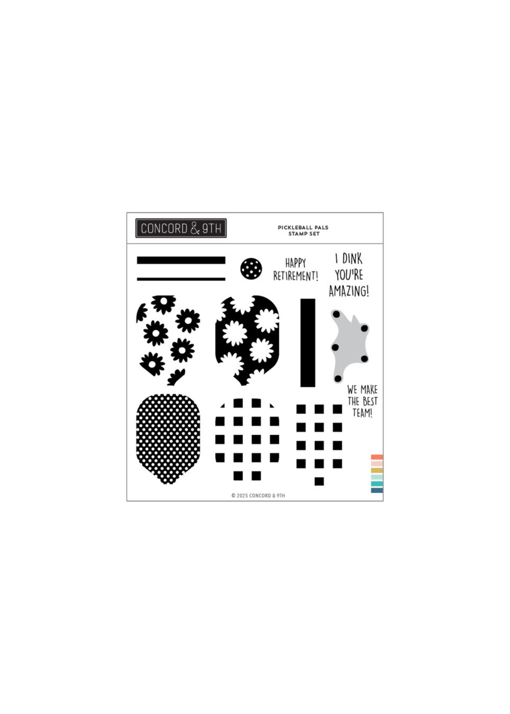 Concord & 9th Concord & 9th Stamp/Die Bundle, Pickleball Pals