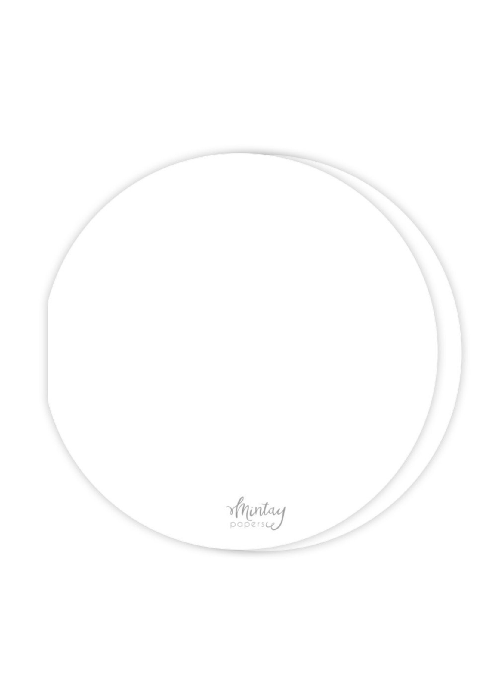 Mintay Basic Circle Card Base, White (5 pc)