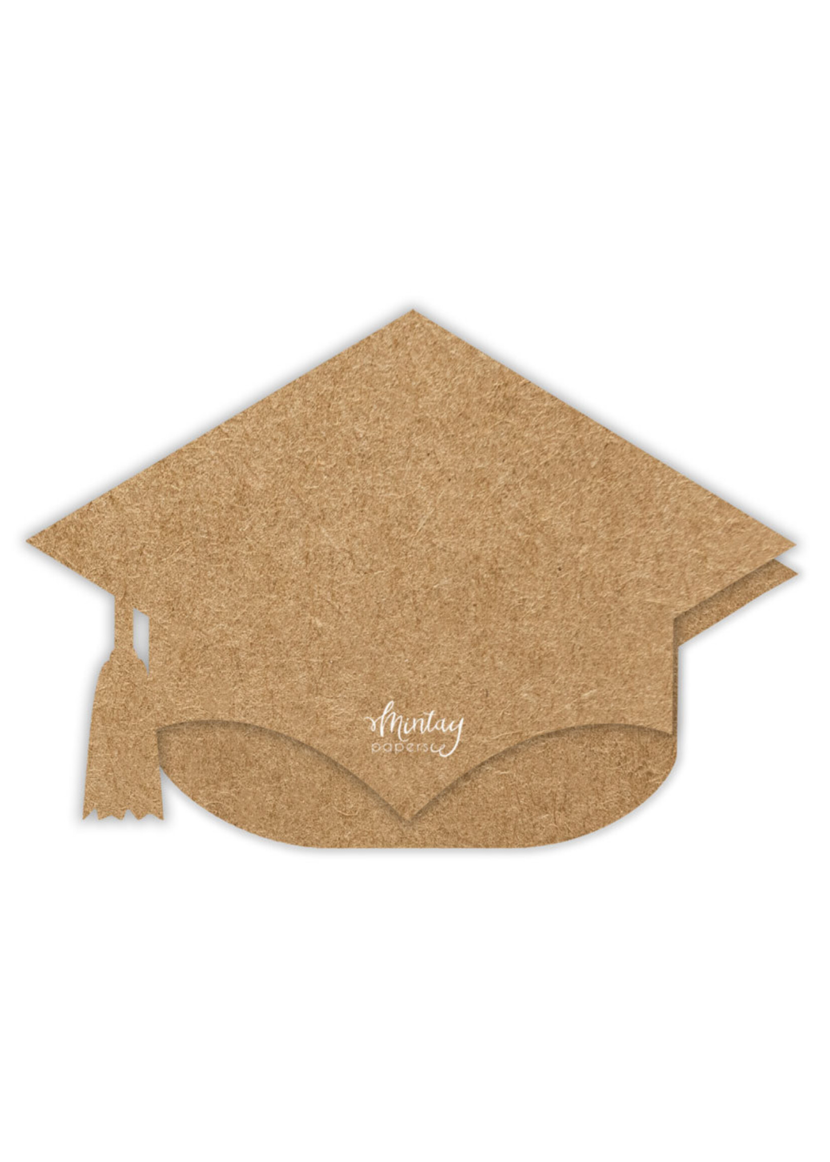 Mintay Basic Mortarboard Card Base, Kraft (5 pc)
