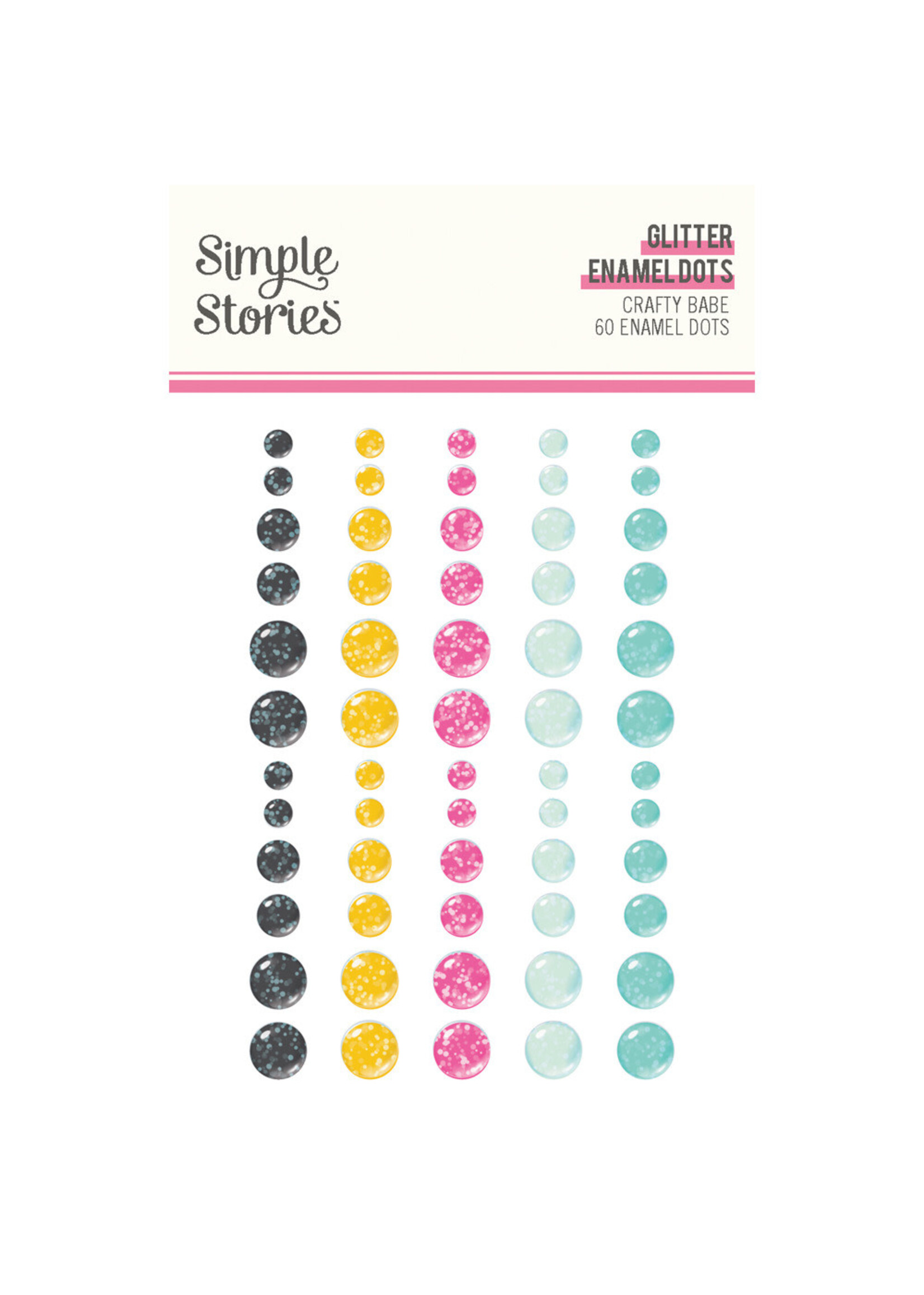 Simple Stories Simple Stories Glitter Enamel Dots, Crafty Babe