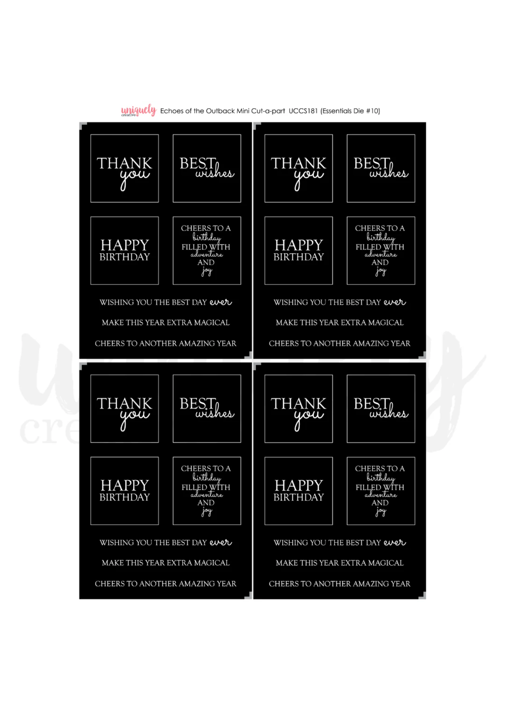 Uniquely Creative Mini Cut-a-part Sheet, Echoes of the Outback (per sheet)