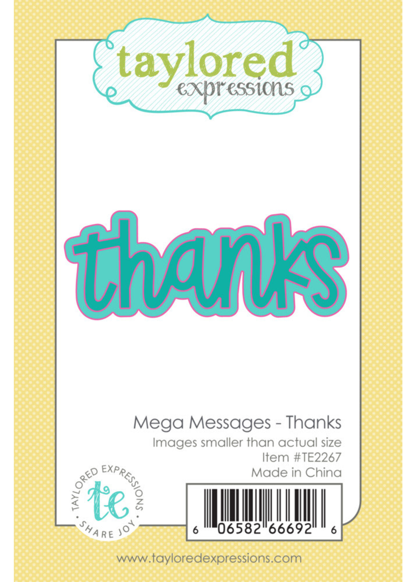 Taylored Expressions Die, Mega Messages - Thanks