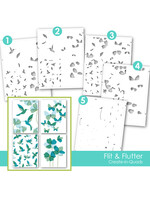 Taylored Expressions Layering Stencil Create-in-Quads, Flit & Flutter
