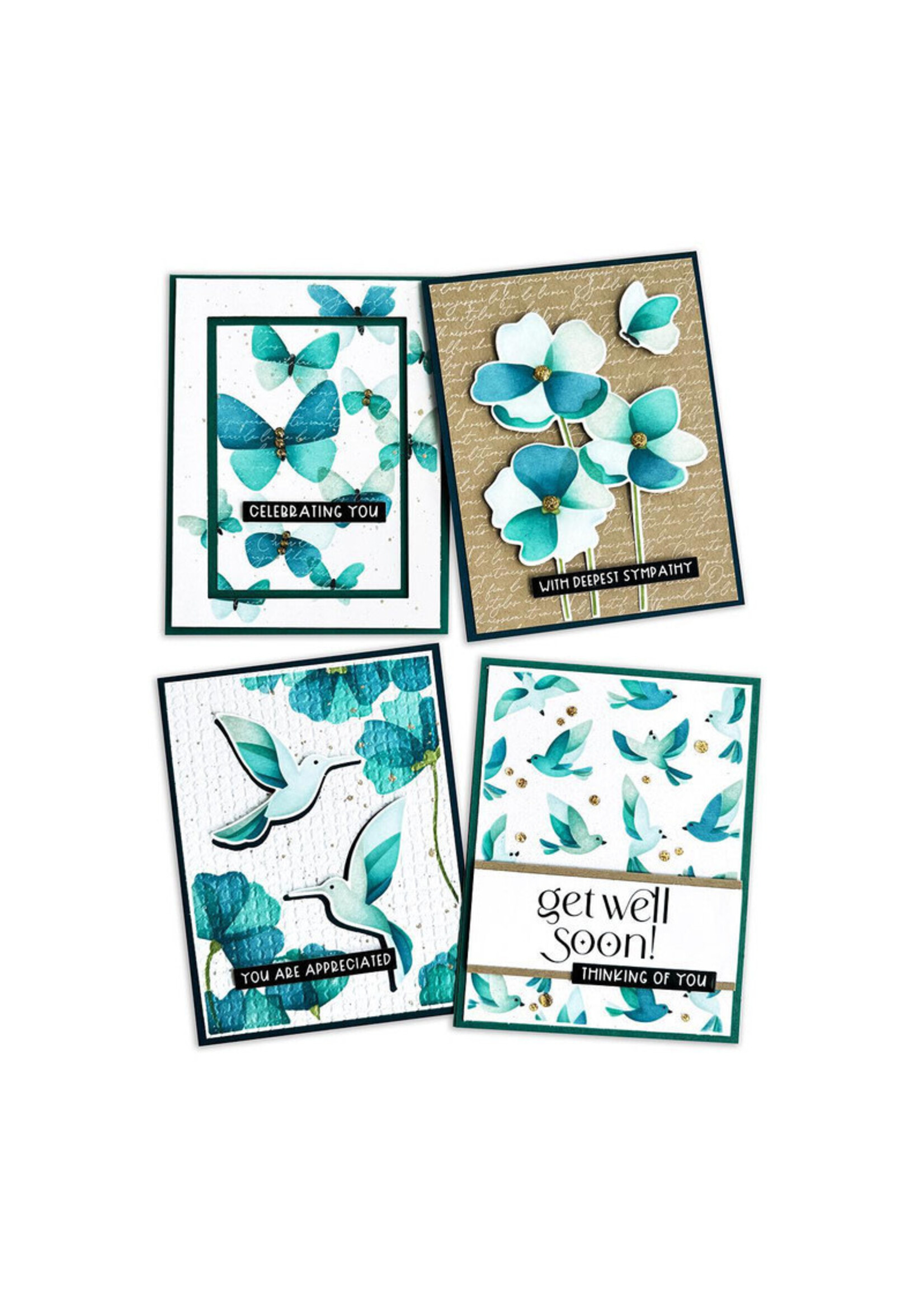 Taylored Expressions Layering Stencil Create-in-Quads, Flit & Flutter