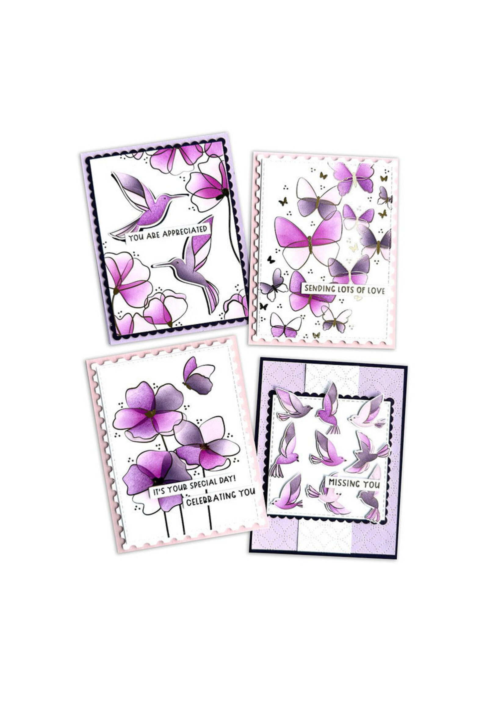 Taylored Expressions Layering Stencil Create-in-Quads, Flit & Flutter