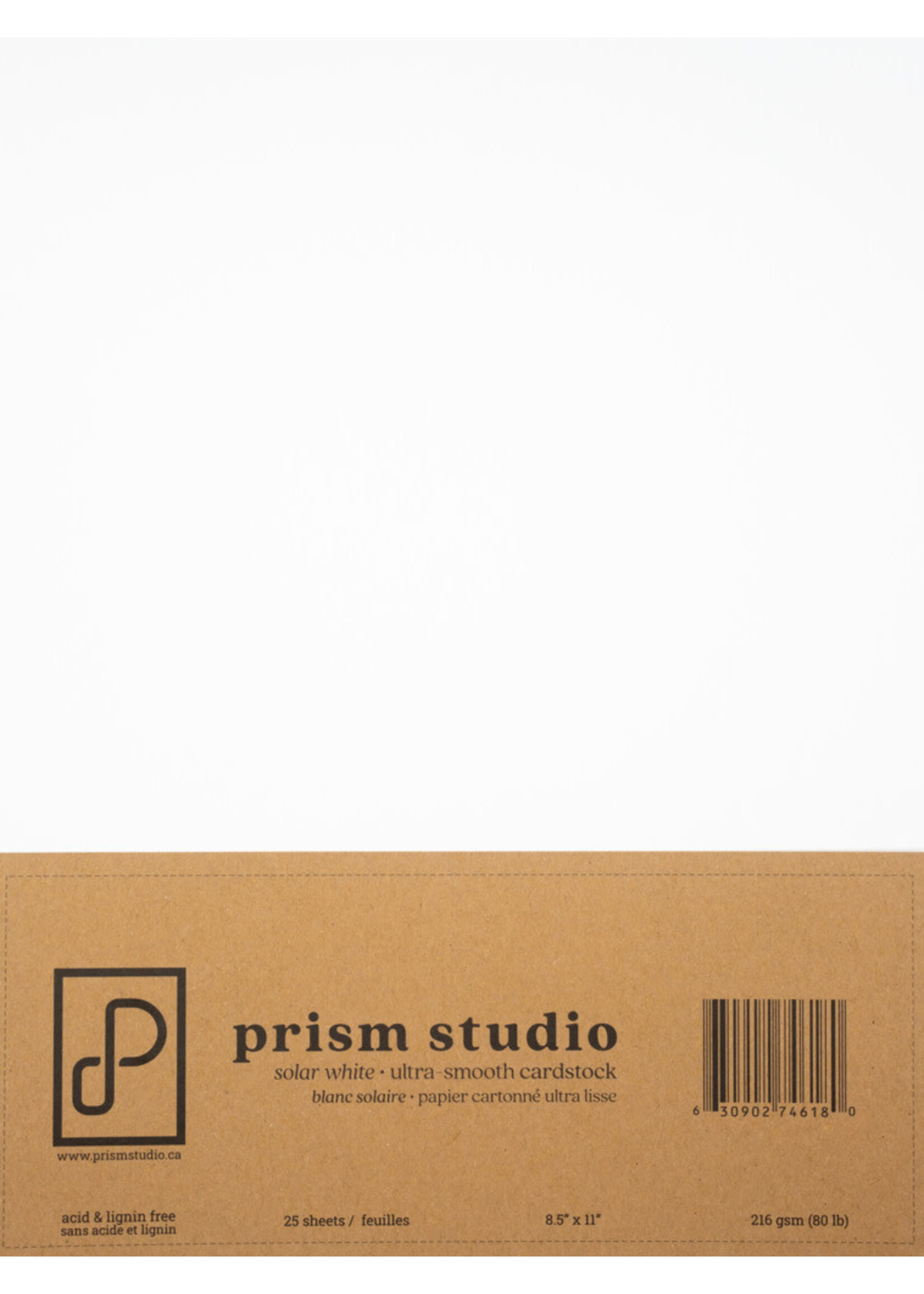 Prism Studio Prism 8.5x11 Ultra-Smooth Cardstock 80 lb., Solar White (25 sheets)