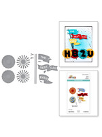 Spellbinders Die, Say Cheese Classic Mouse Collection - Flags & Banners