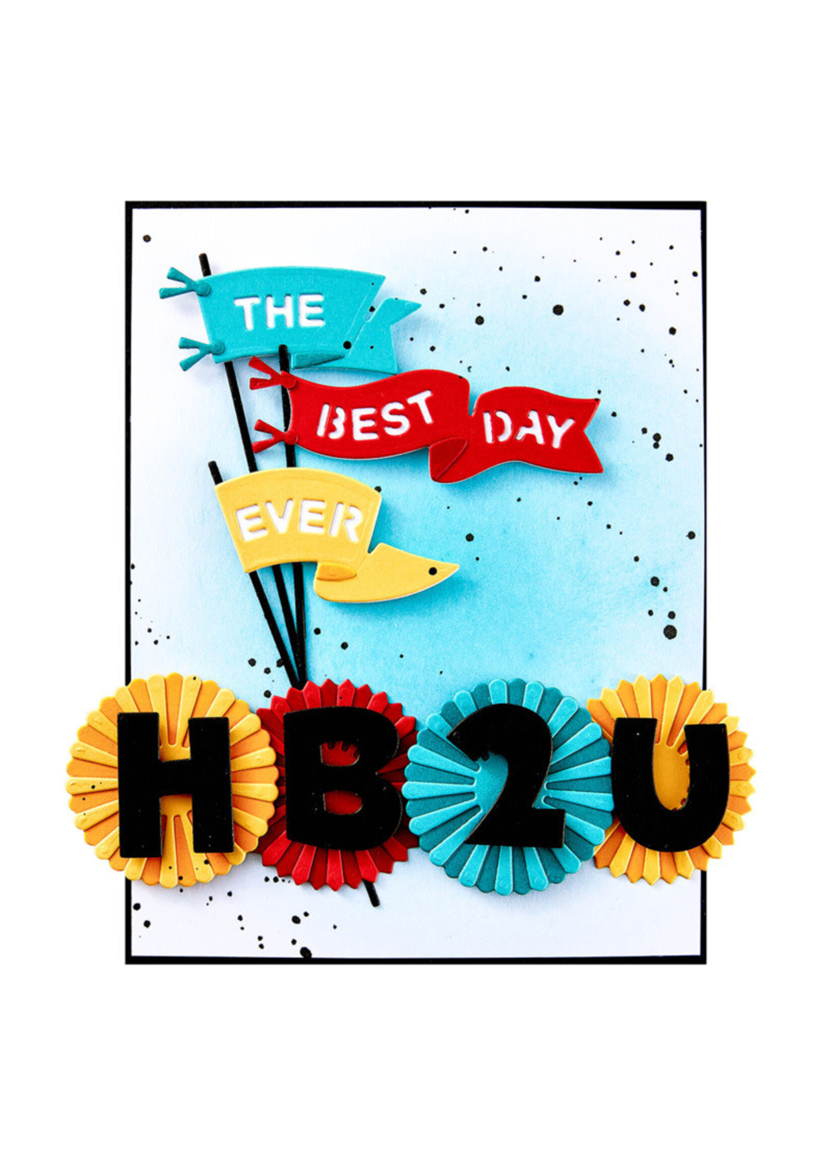 Spellbinders Die, Say Cheese Classic Mouse Collection - Flags & Banners