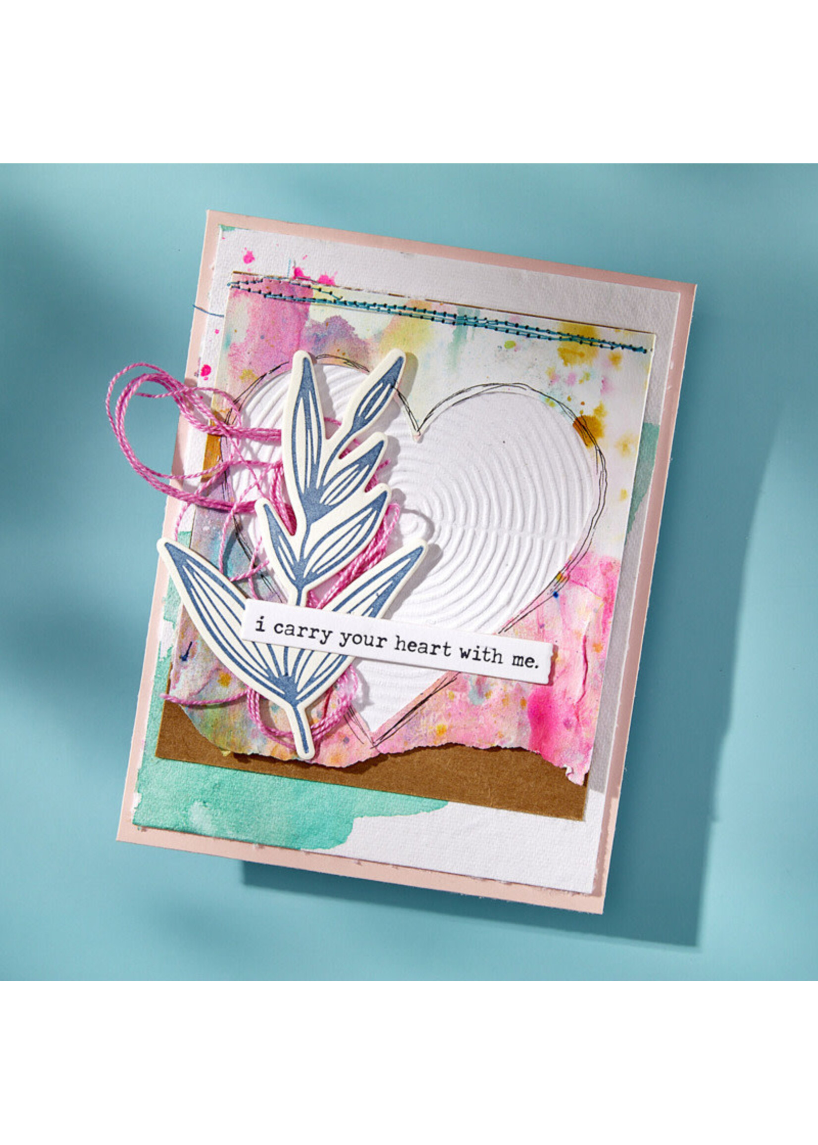 Spellbinders Dina Wakley Embossing Folder, Lined Circles