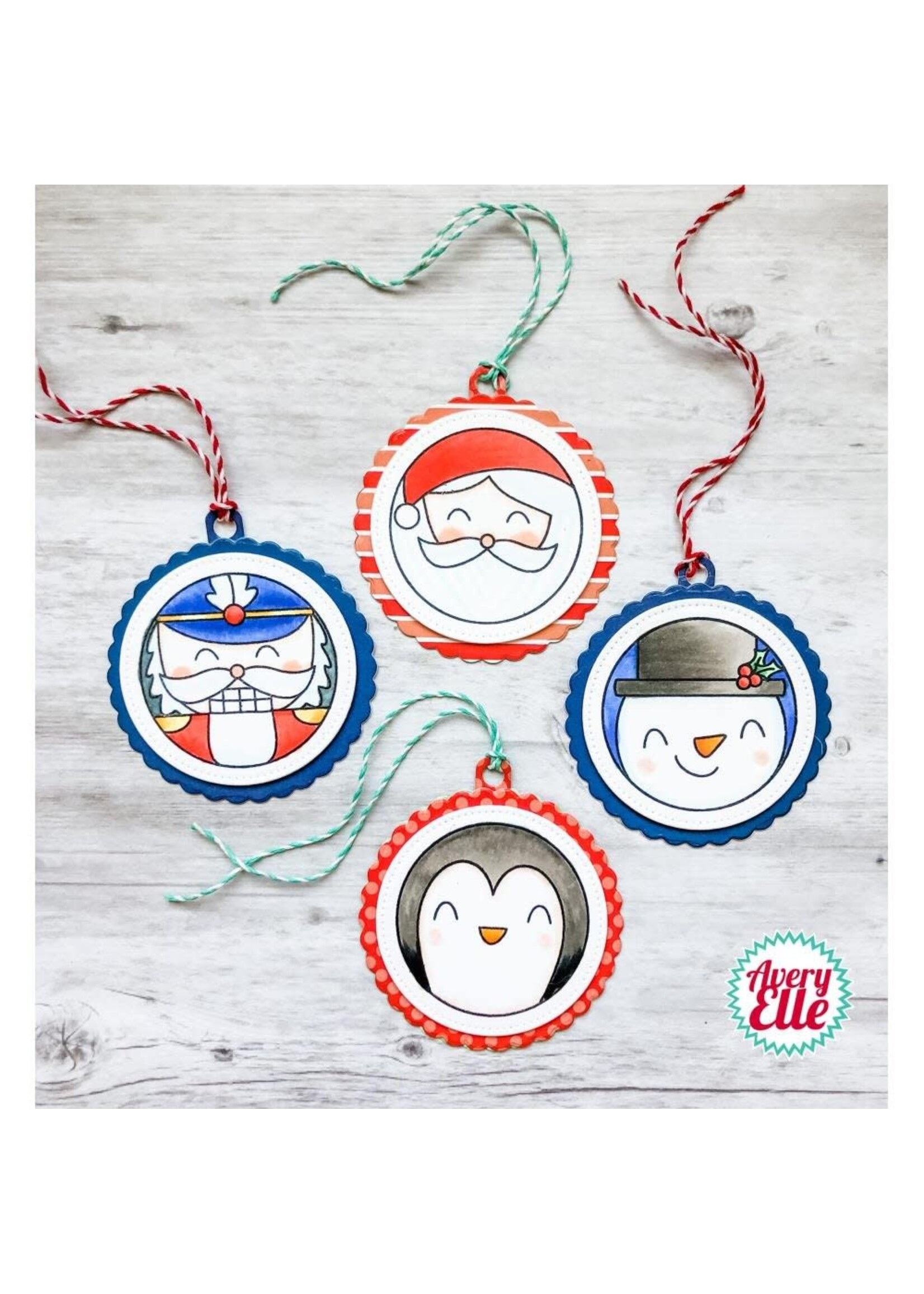 Avery Elle Avery Elle Die, Holiday Circle Tags