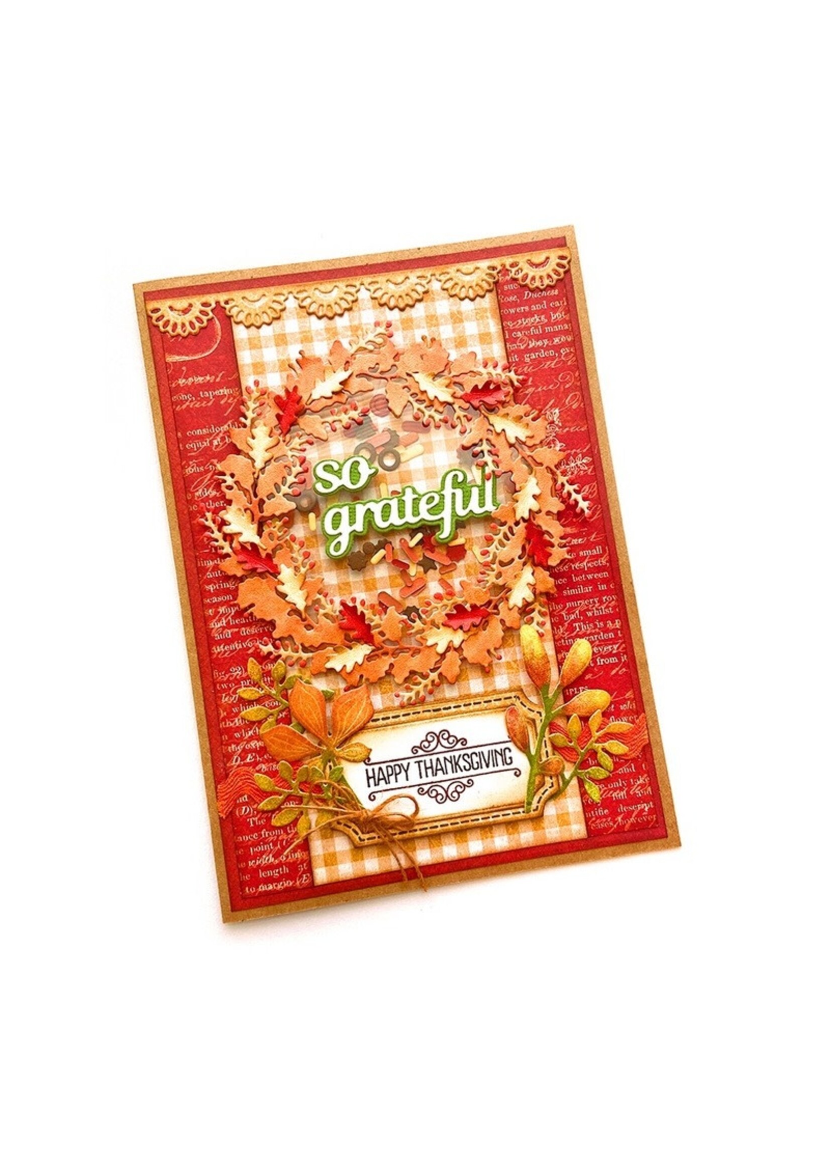 Elizabeth Craft Design ECD Die, 2079 Fall Wreath & Owl