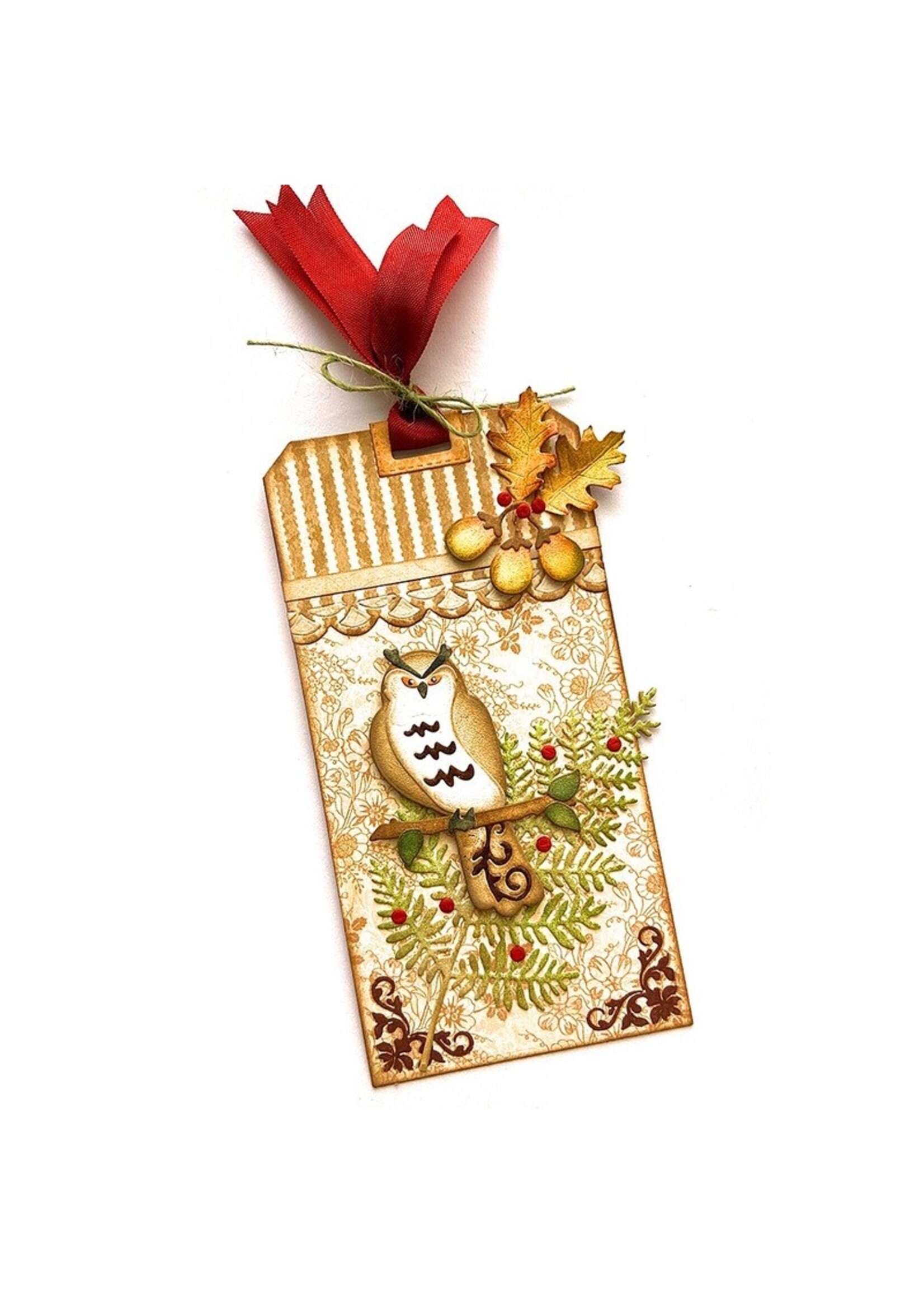 Elizabeth Craft Design ECD Die, 2079 Fall Wreath & Owl