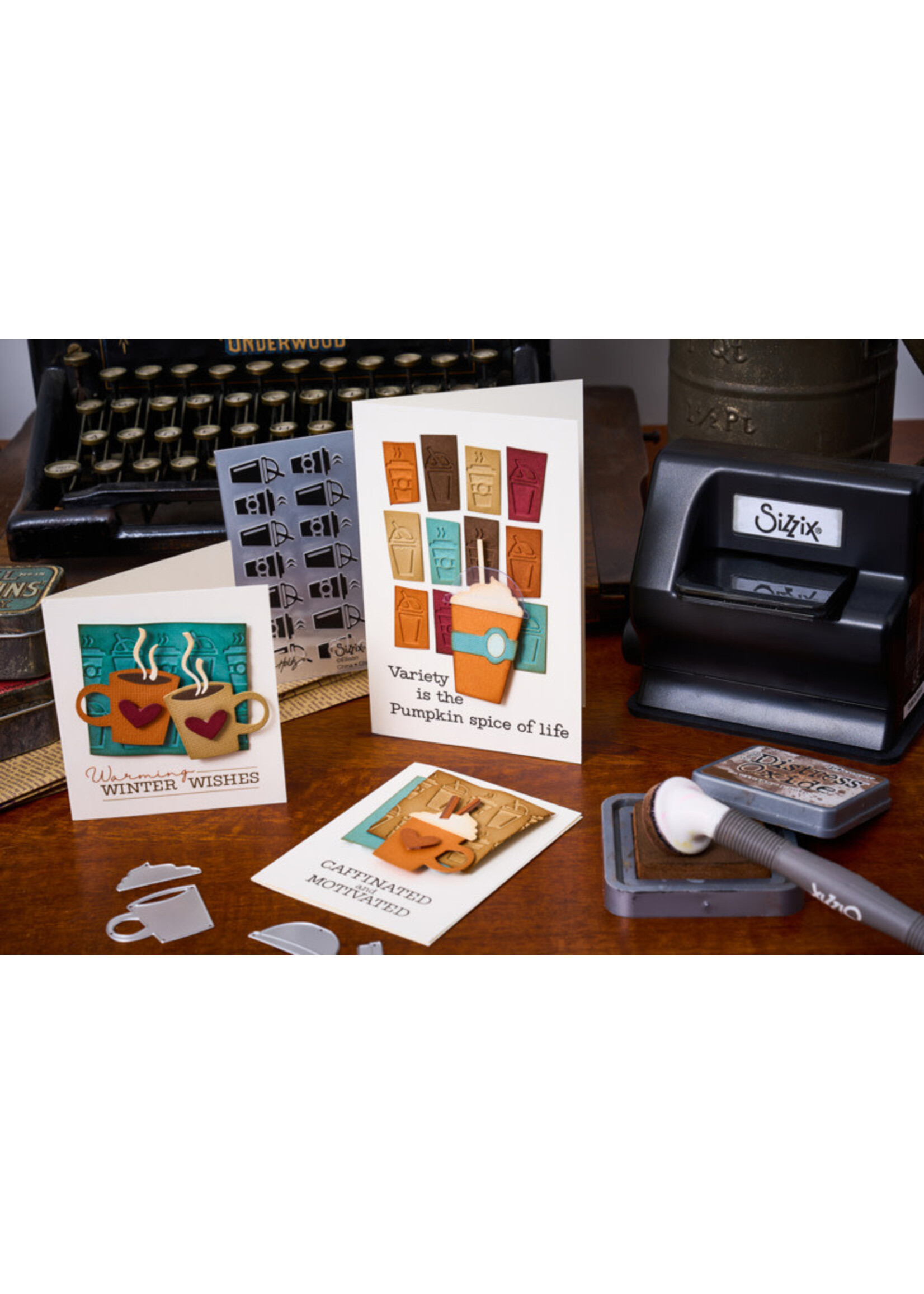 Sizzix Tim Holtz Sidekick Side Order Thinlits, Fresh Brewed