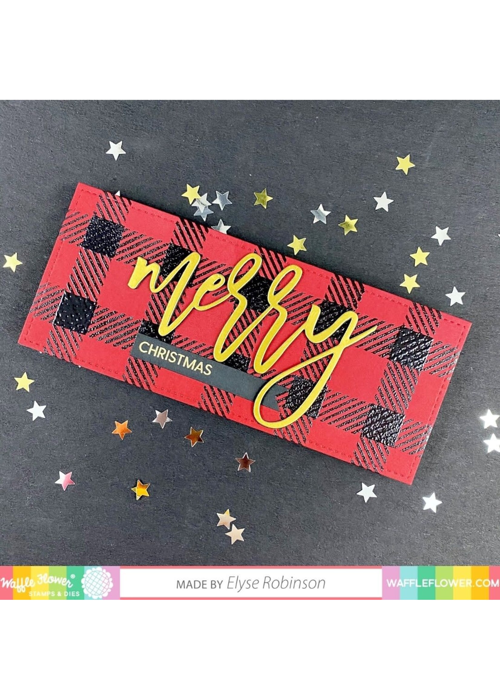 Waffle Flower Waffle Flower Stencil, Buffalo Plaid Duo