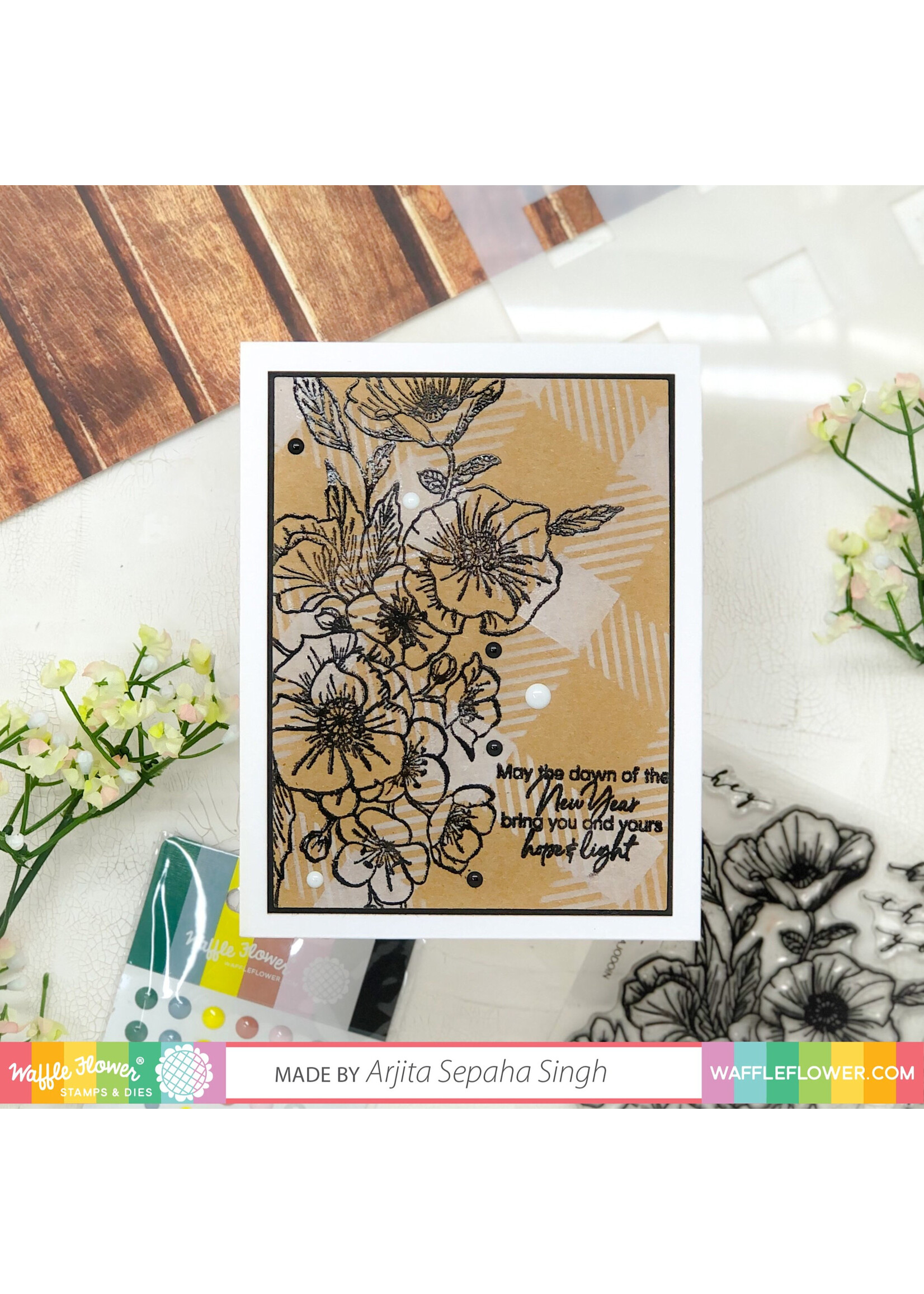 Waffle Flower Waffle Flower Stencil, Buffalo Plaid Duo