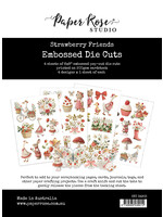 Paper Rose Embossed Die Cuts, Strawberry Friends