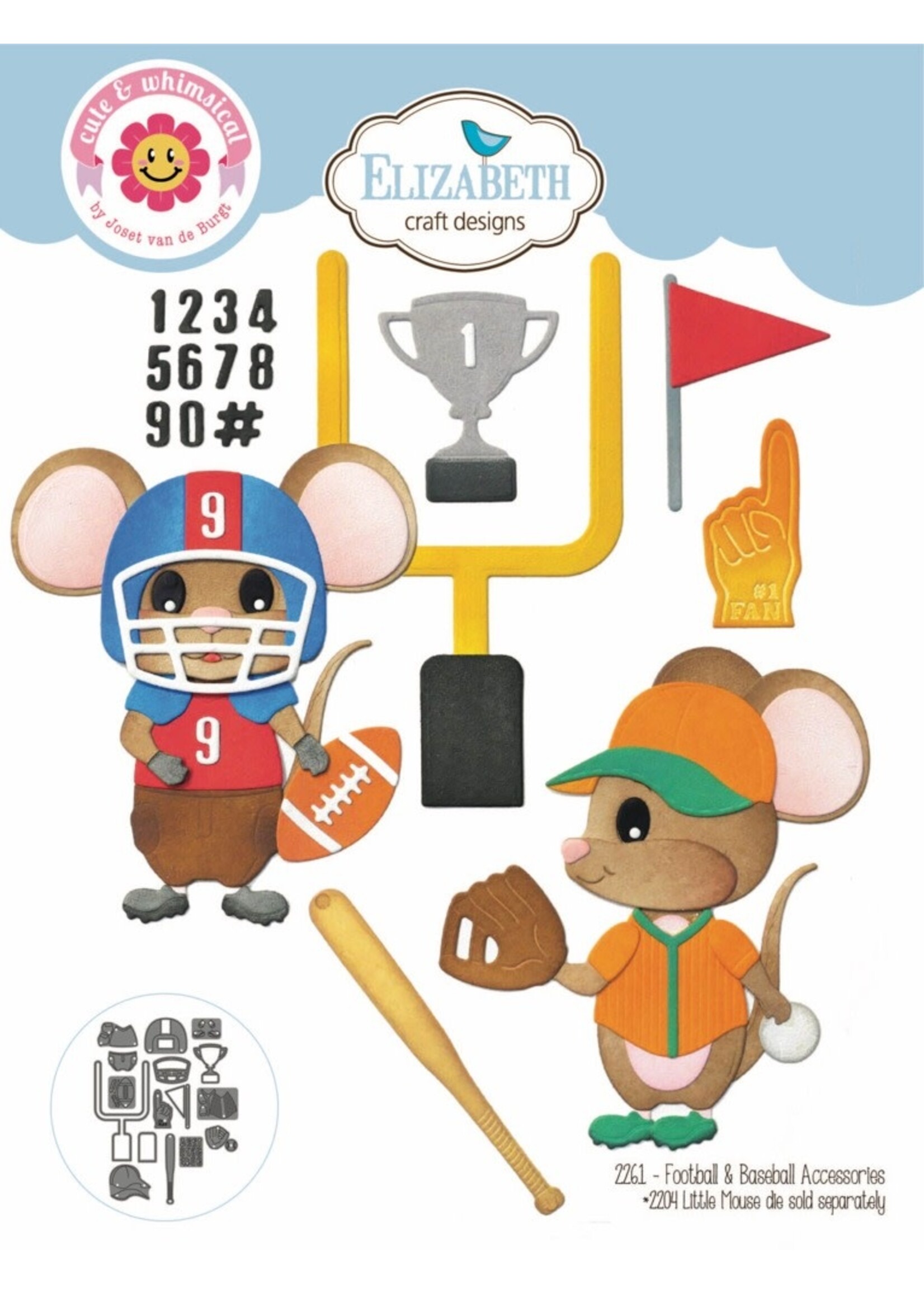 Elizabeth Craft Design Die, Football & Baseball Accessories