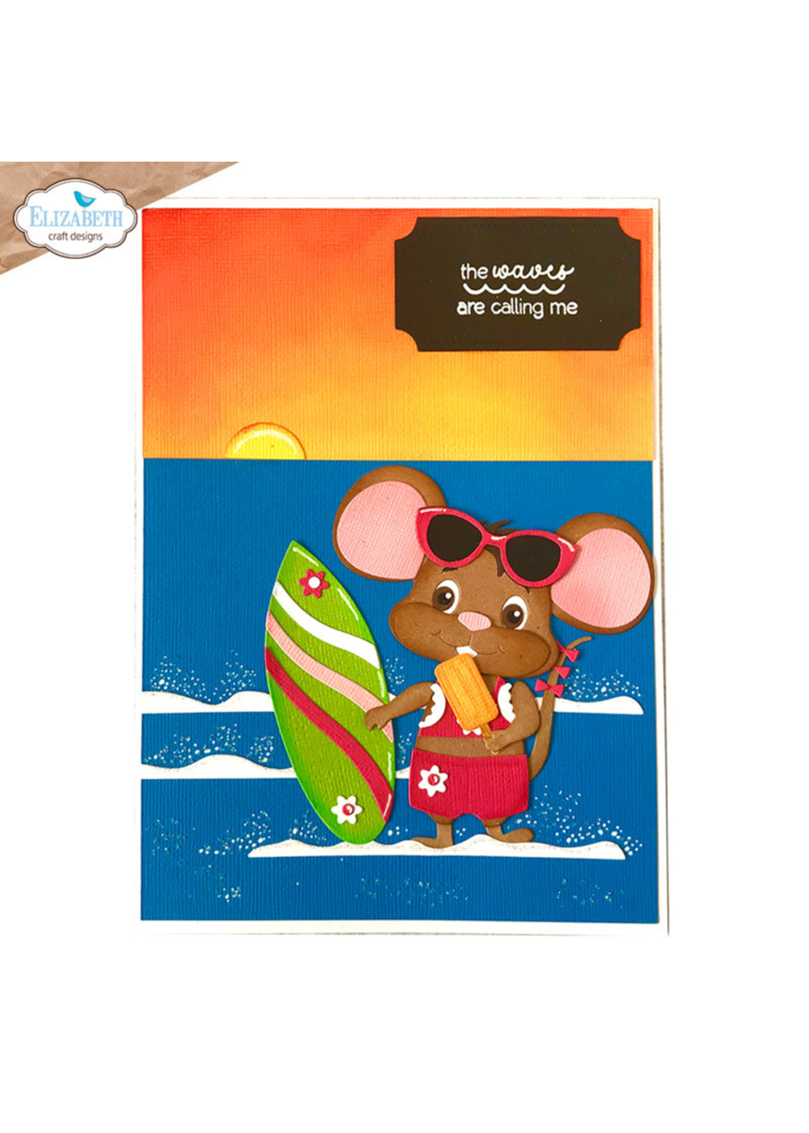 Elizabeth Craft Design ECD Stamp, Summer Travel Sentiments