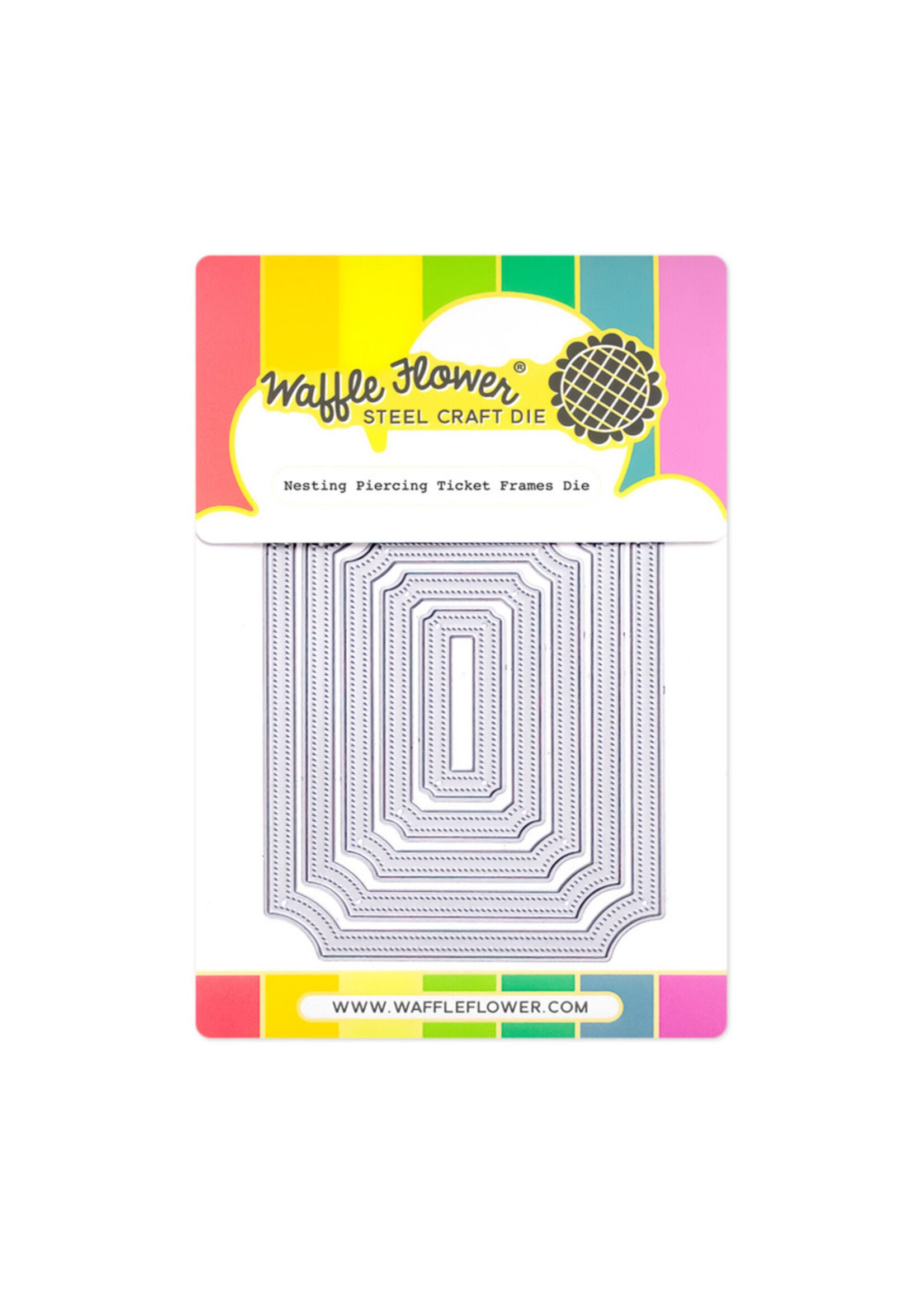 Waffle Flower Die, Nesting Piercing Ticket Frames