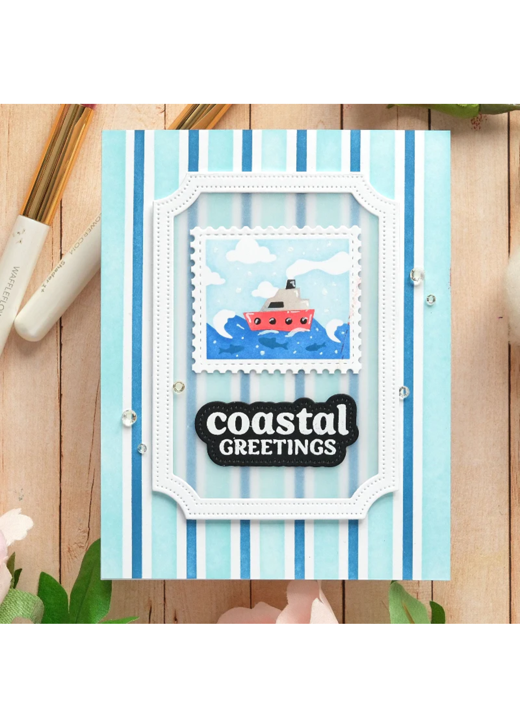 Waffle Flower Waffle Flower Die, Nesting Piercing Ticket Frames