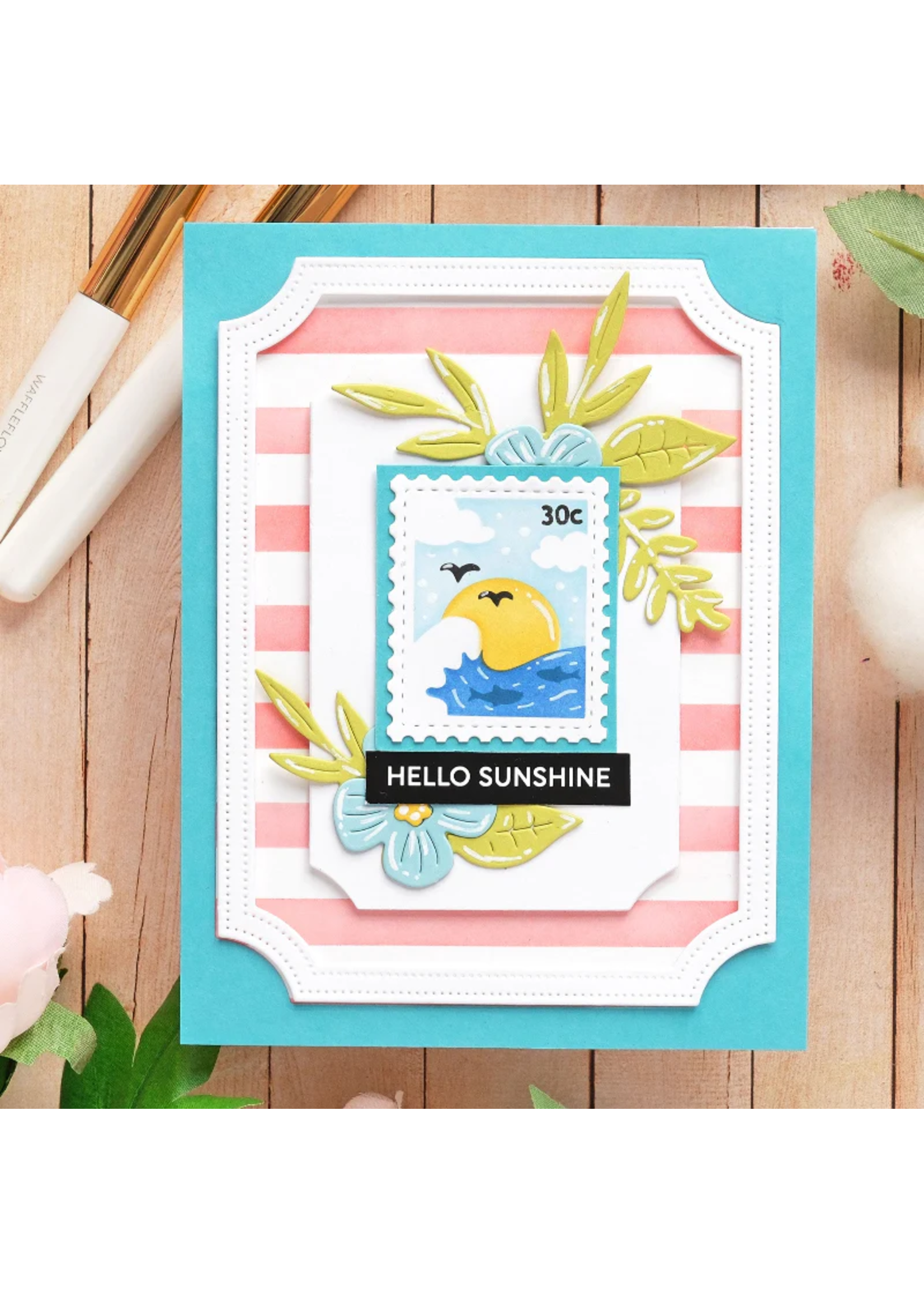 Waffle Flower Die, Nesting Piercing Ticket Frames