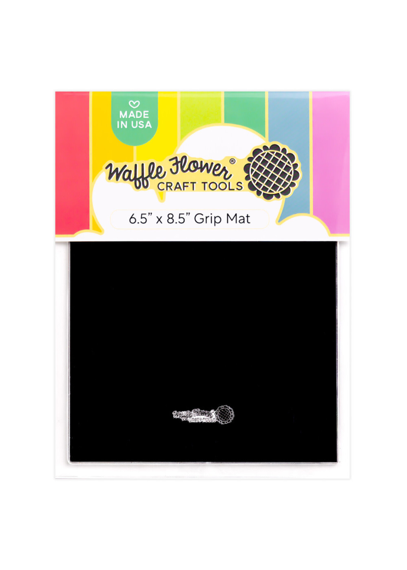 Waffle Flower Grip Mat, Black - 6.5" x 8.5"