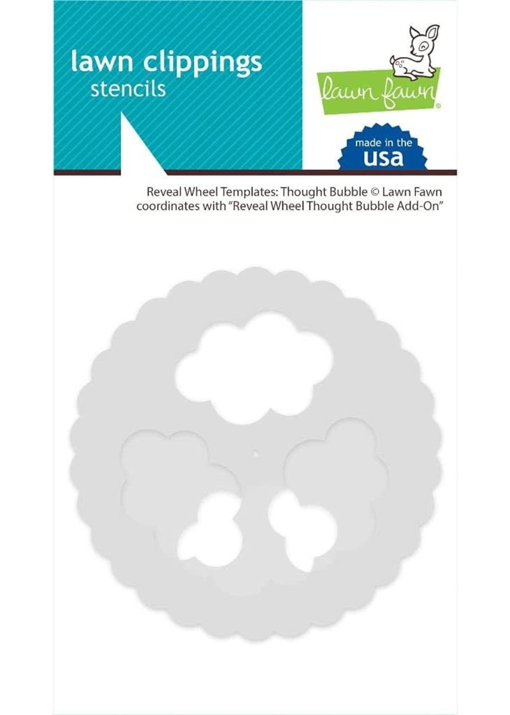 Lawn Fawn Lawn Fawn Stencil, Reveal Wheel Template Thought Bubble