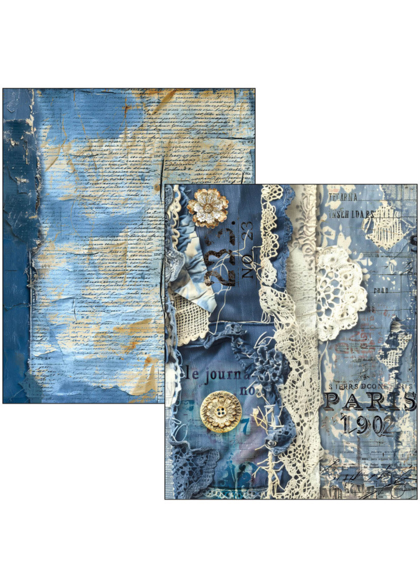 Ciao Bella LaMania A4 Mixed Media Book, Urban Blue Denim