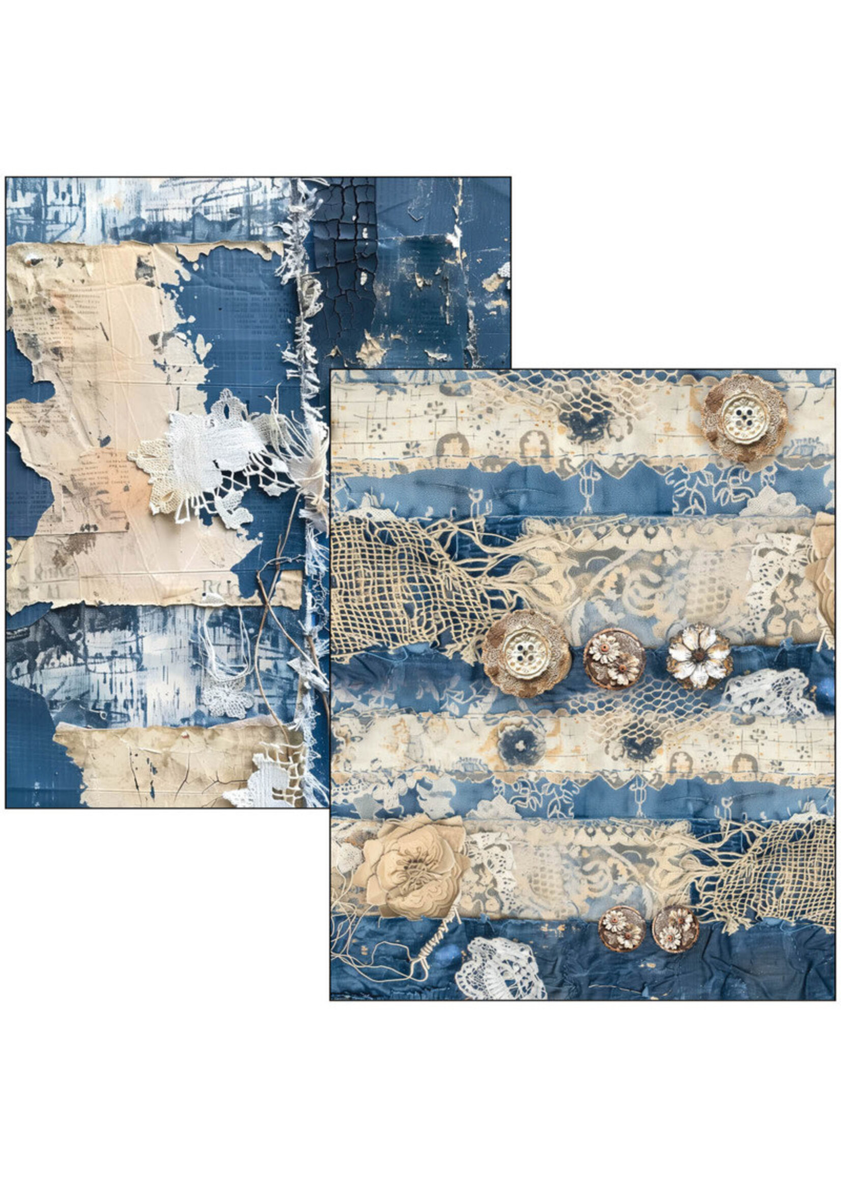 Ciao Bella LaMania A4 Mixed Media Book, Urban Blue Denim