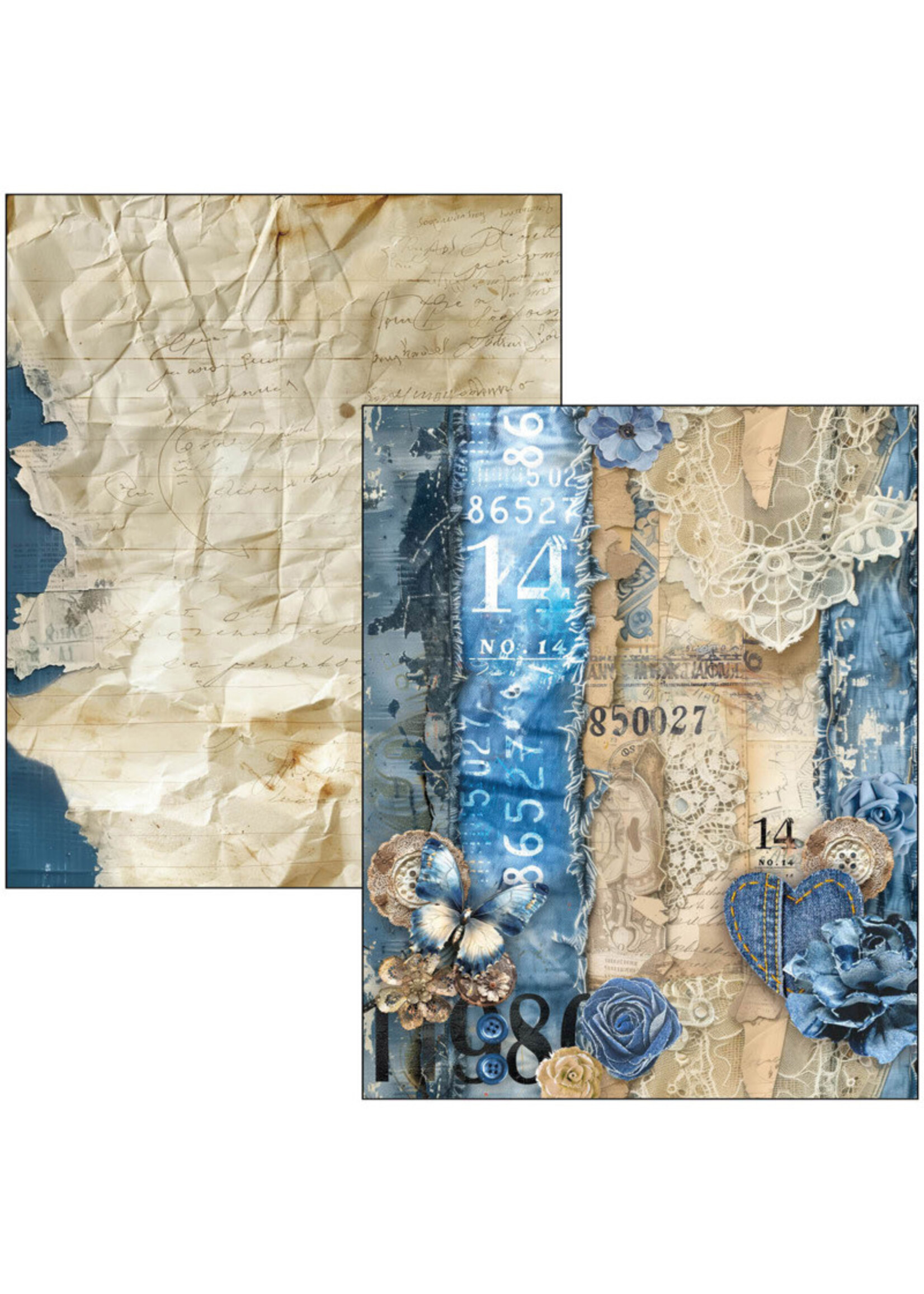 Ciao Bella LaMania A4 Mixed Media Book, Urban Blue Denim