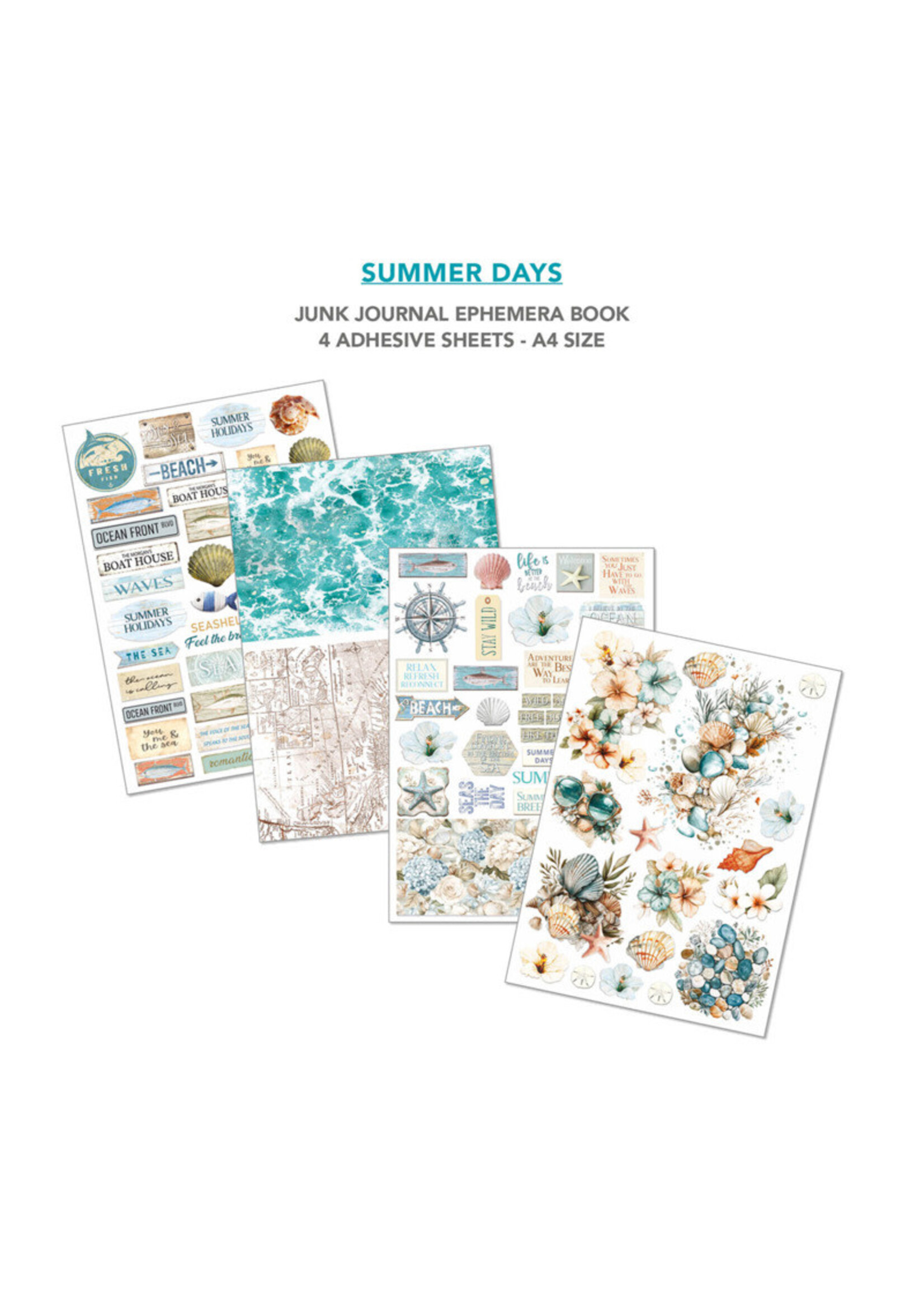 Ciao Bella A4 Junk Journal & Ephemera Book, Summer Days (32 pages)