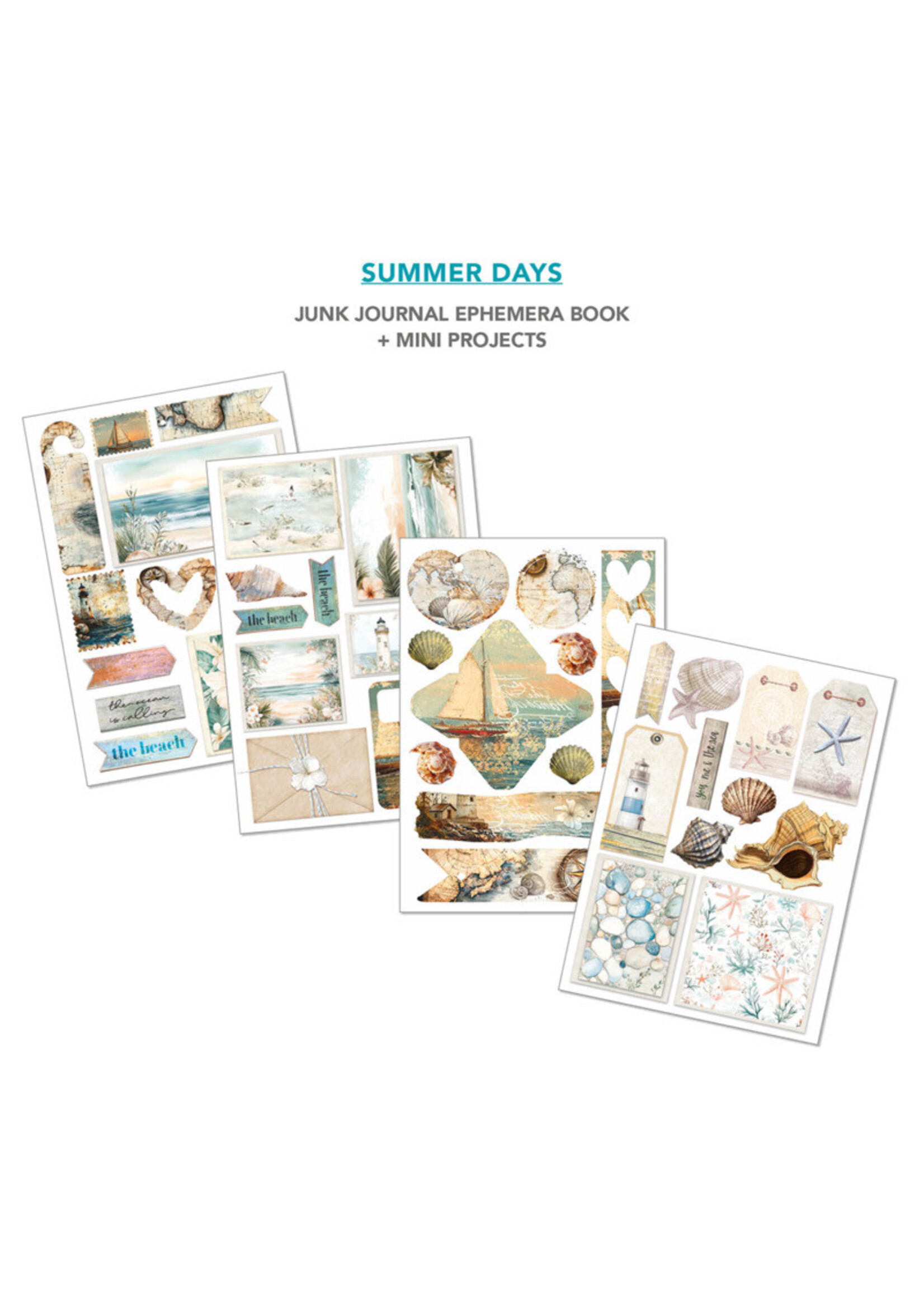 Ciao Bella A4 Junk Journal & Ephemera Book, Summer Days (32 pages)